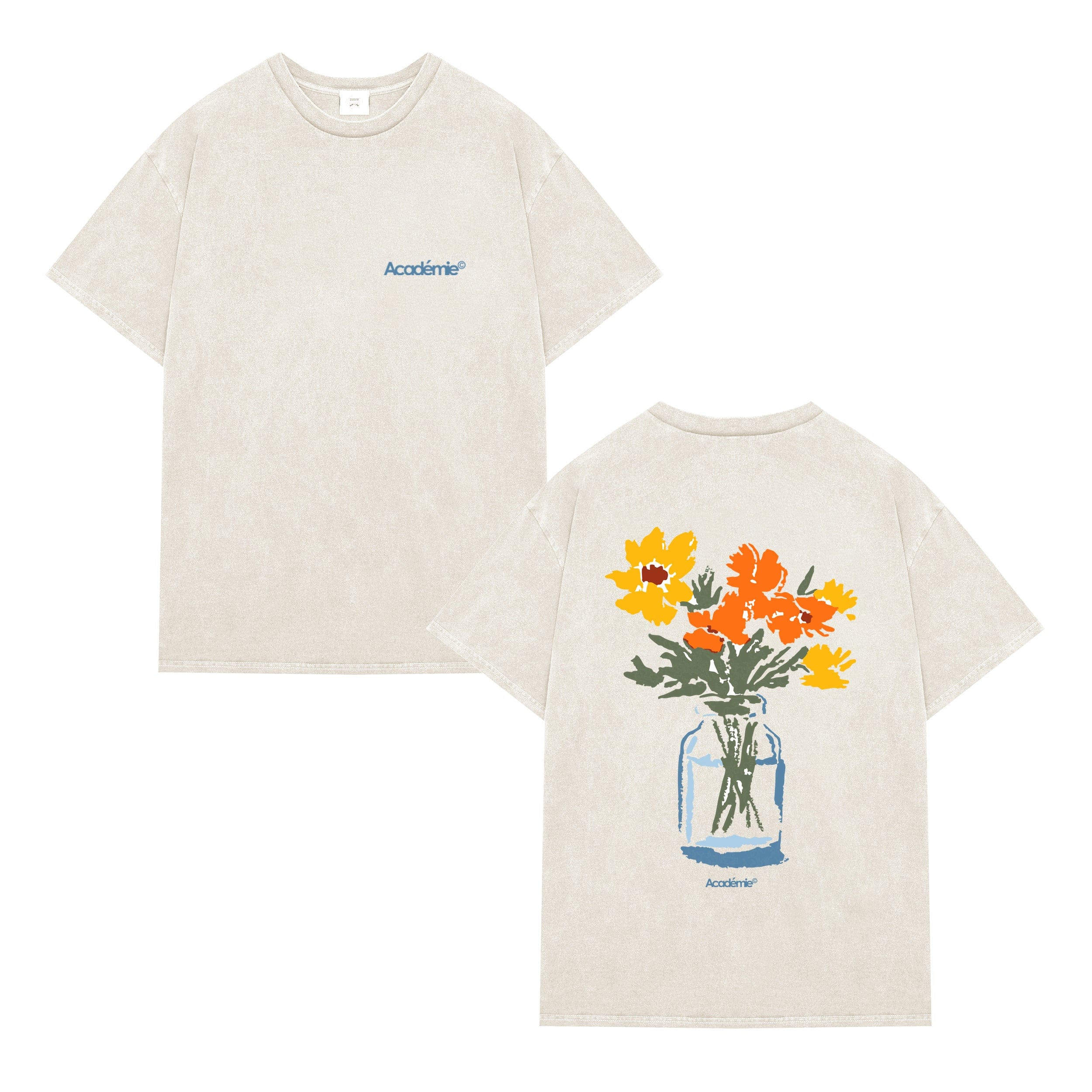 Vice 84 'Vase' Vintage Washed Tee - Cream