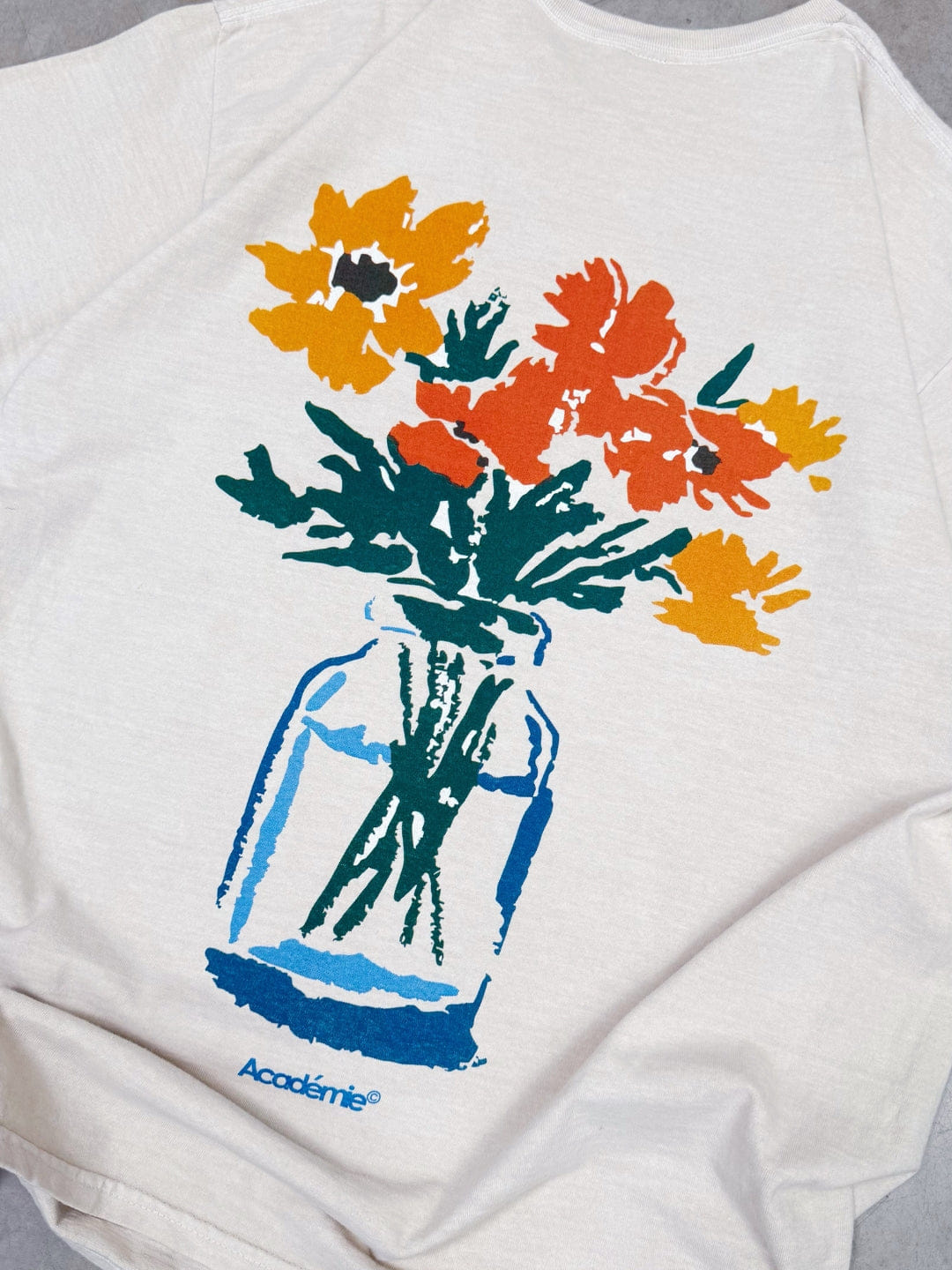 Vice 84 'Vase' Vintage Washed Tee - Cream