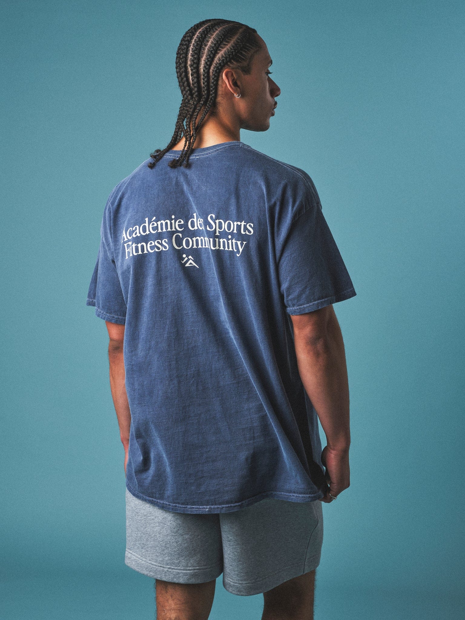 Vice 84 'Fitness Community' Vintage Washed Tee - Navy