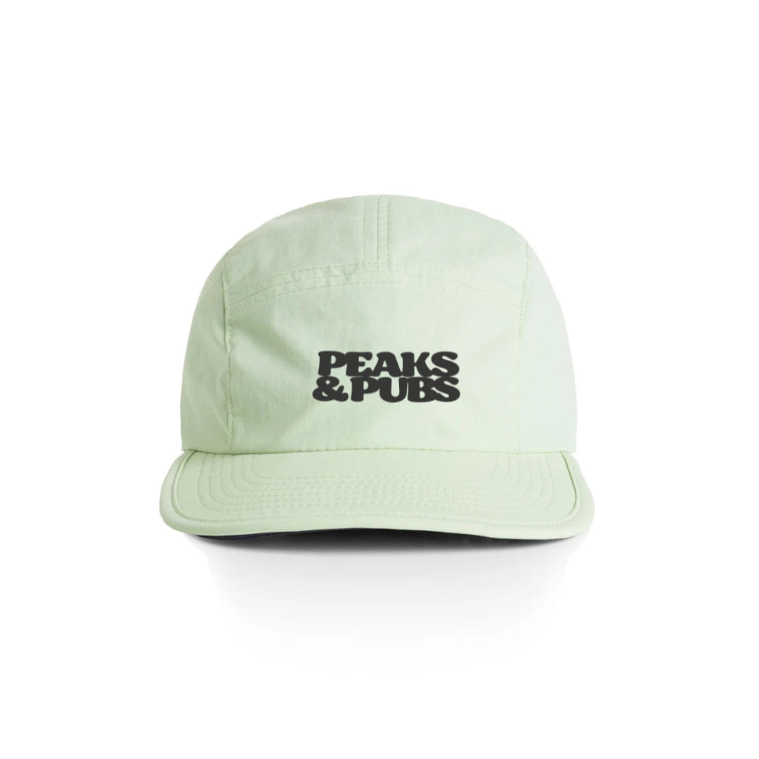 Peaks & Pubs 'Logo' Active 5 Panel Cap - Pastel Mint