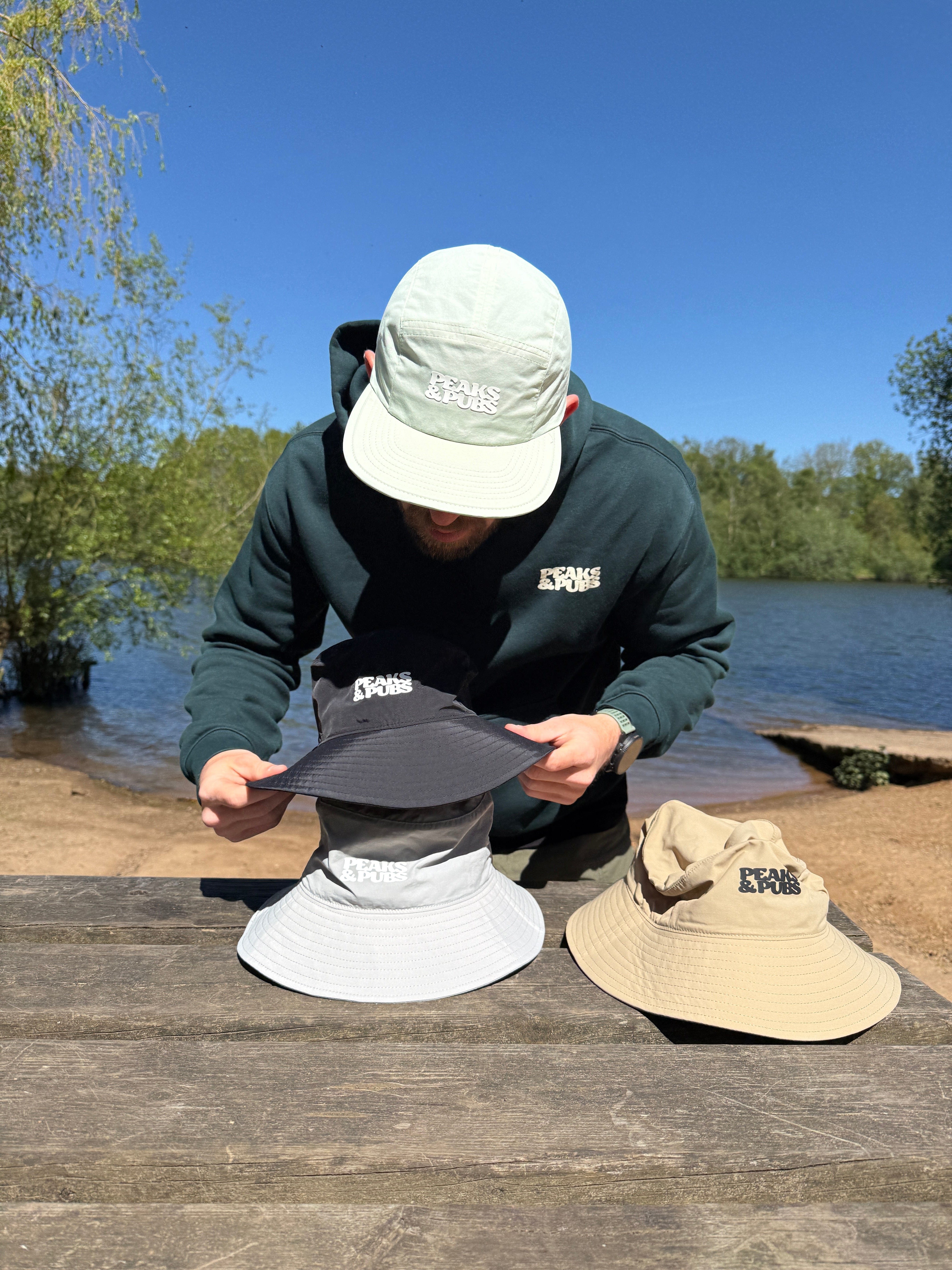 Peaks & Pubs 'Logo' Active 5 Panel Cap - Pastel Mint