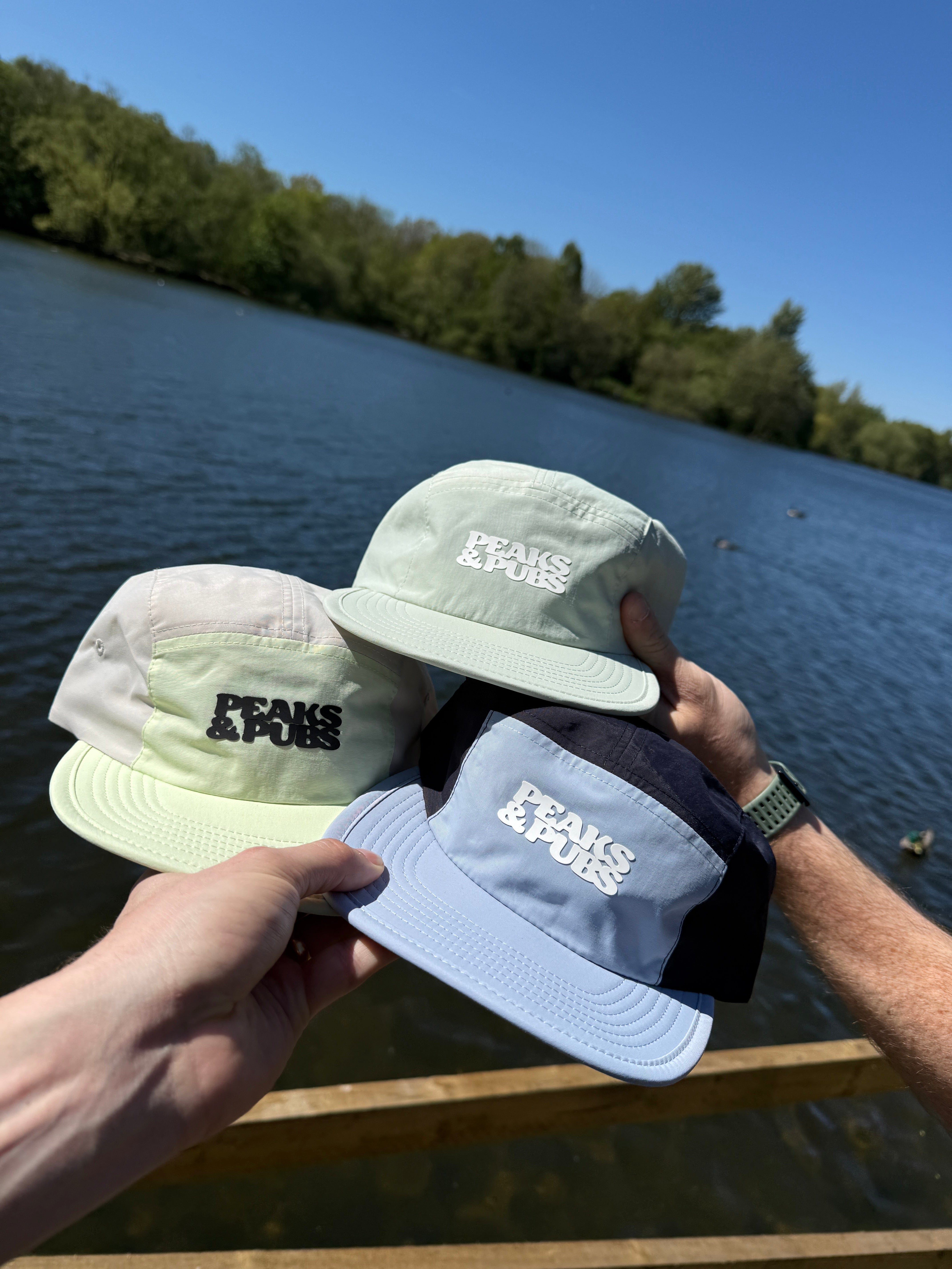 Peaks & Pubs 'Logo' Active 5 Panel Cap - Pastel Mint