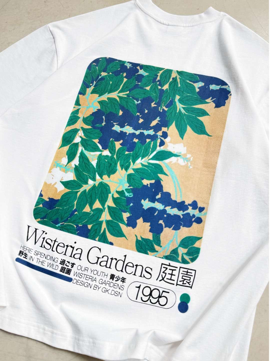 A Thousand Futures x GK 'Wisteria Gardens' Tee - White