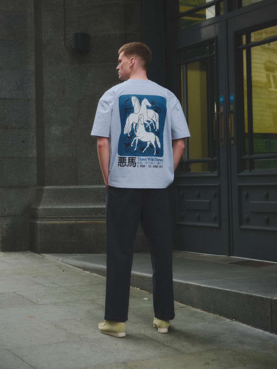 A Thousand Futures x GK 'Three Wild Horses' Tee - Grey