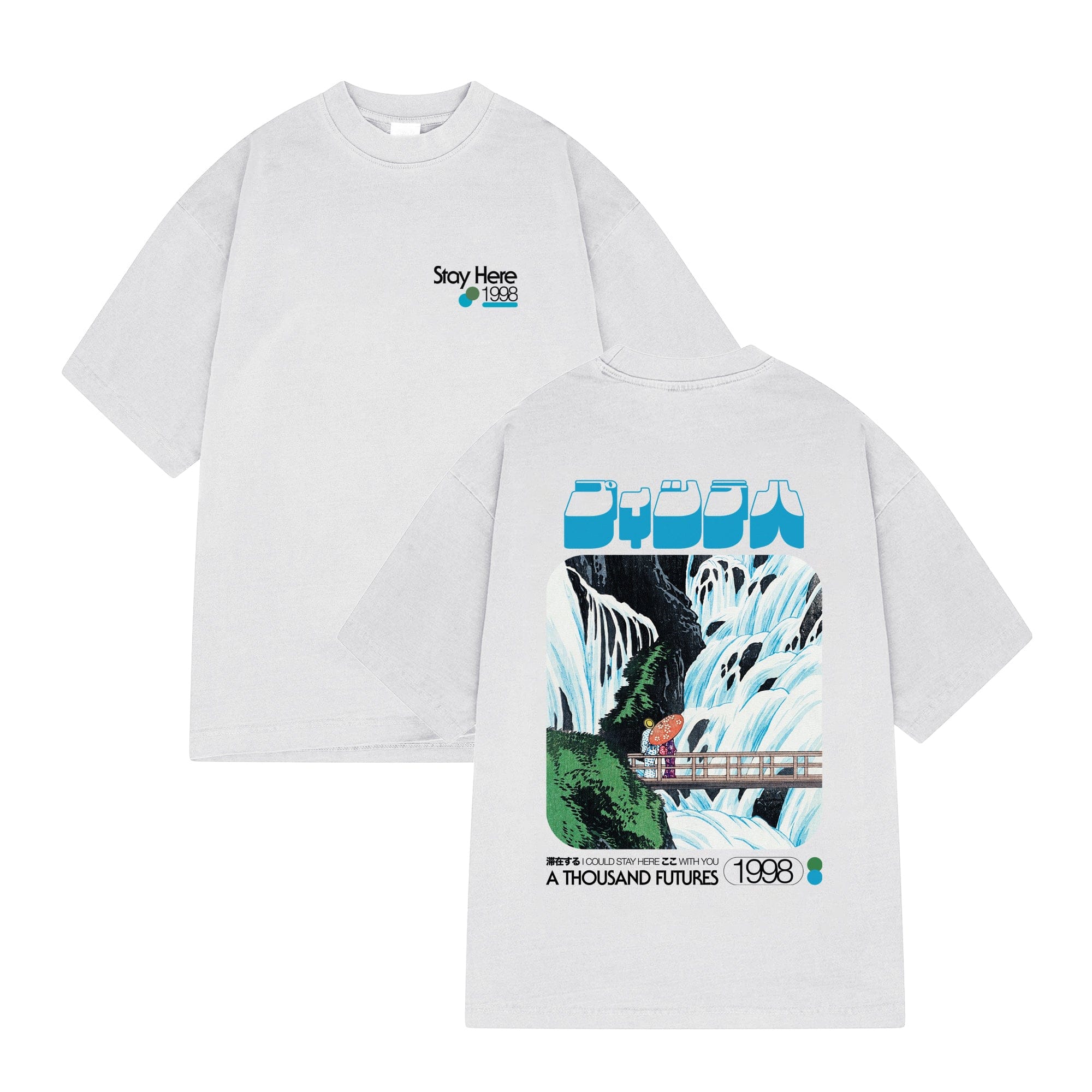 A Thousand Futures x GK 'Stay Here' Tee - Faded Grey