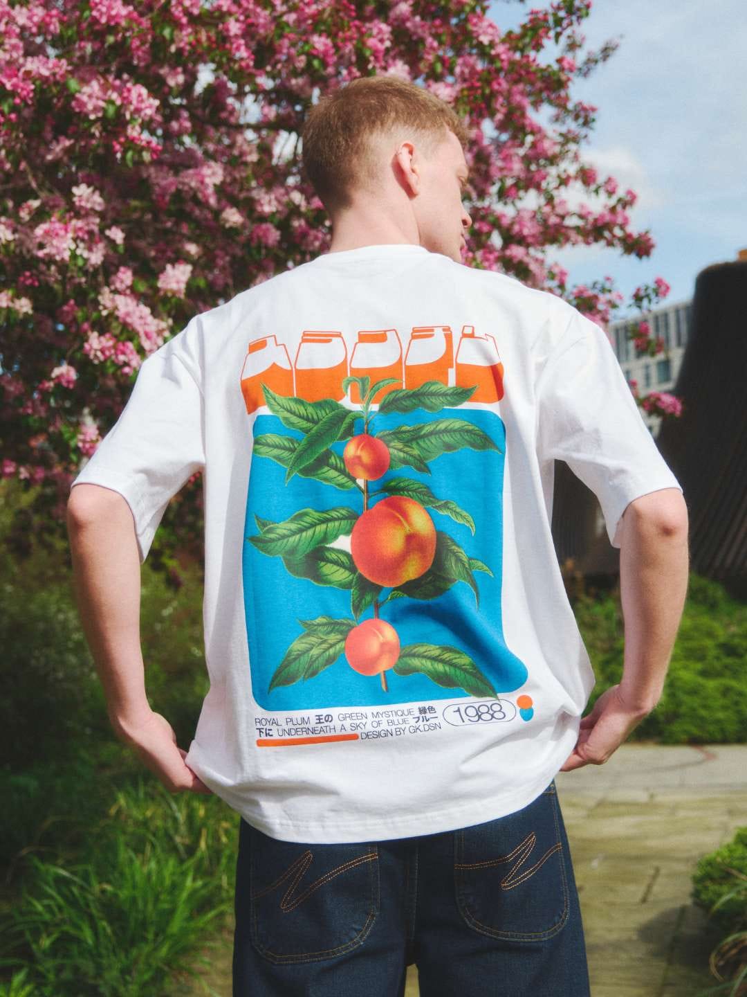 A Thousand Futures x GK 'Royal Plum' Tee - White