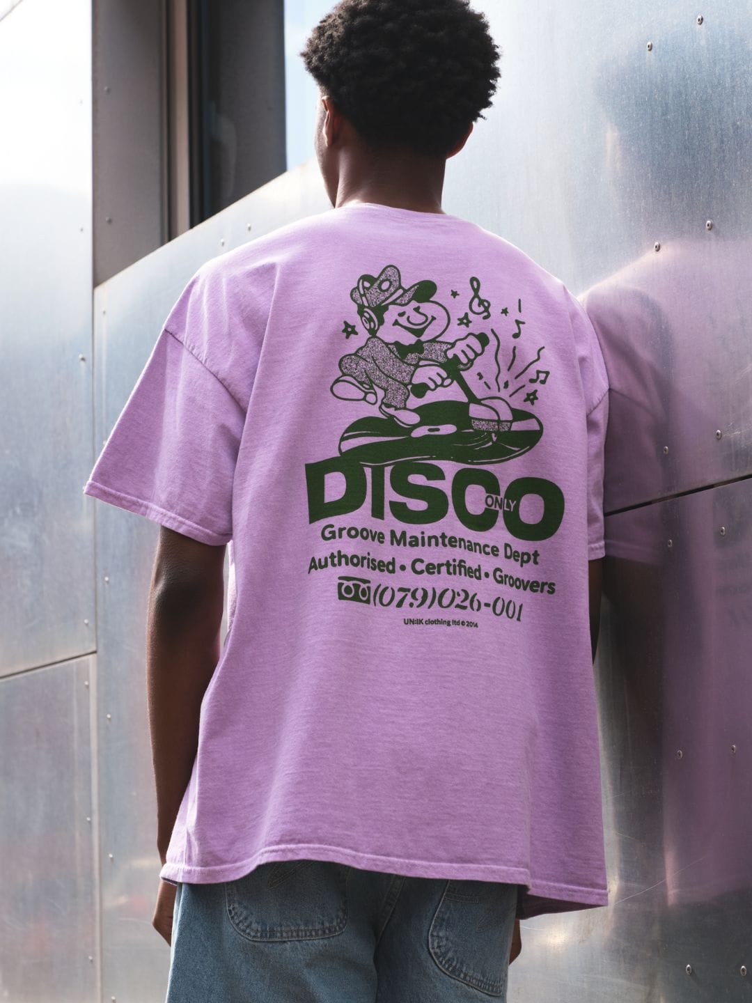 DISCO ONLY 'Groove Maintenance' Tee - Washed Azalea Pink