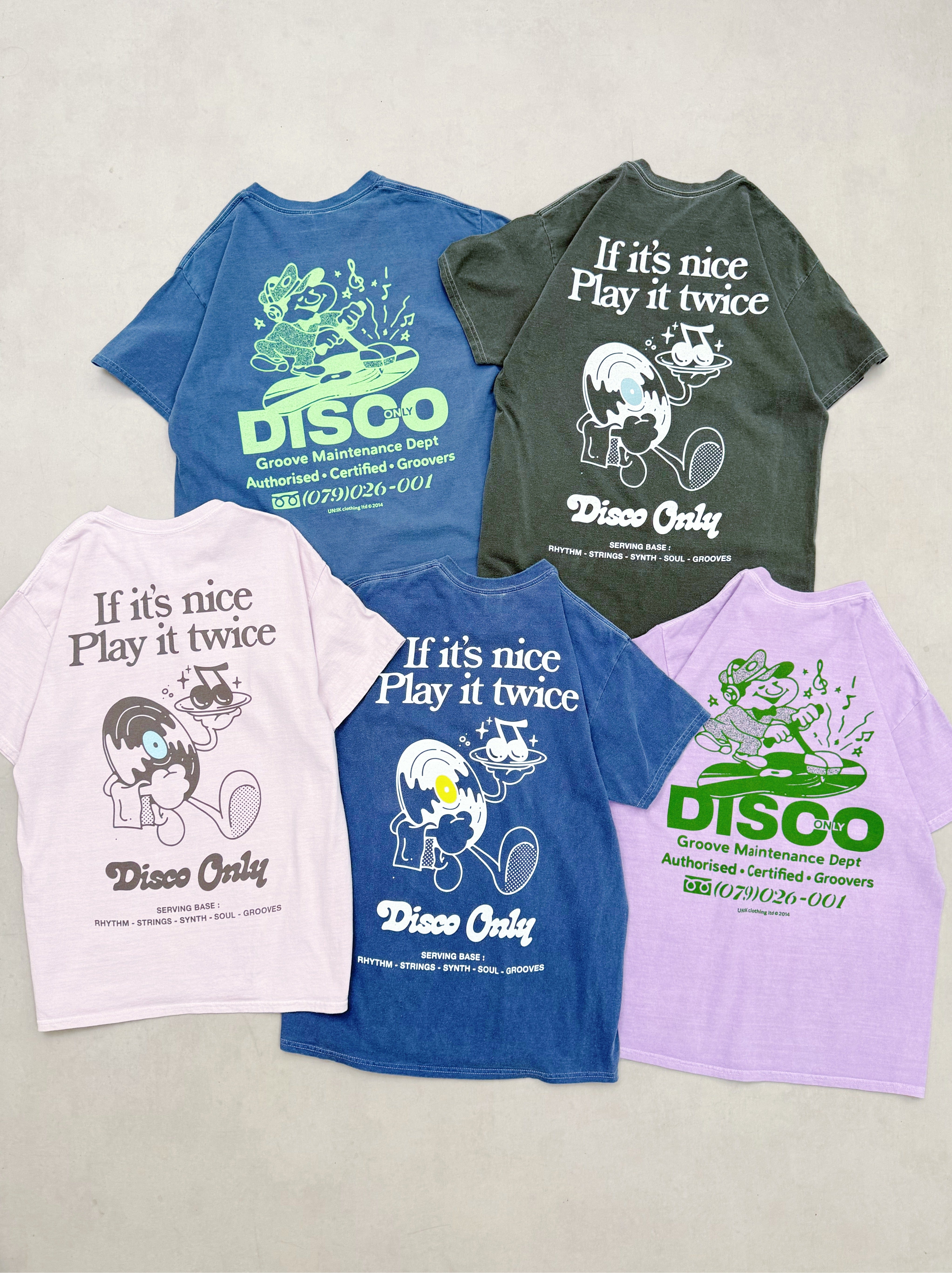 DISCO ONLY 'Groove Maintenance' Tee - Washed Azalea Pink
