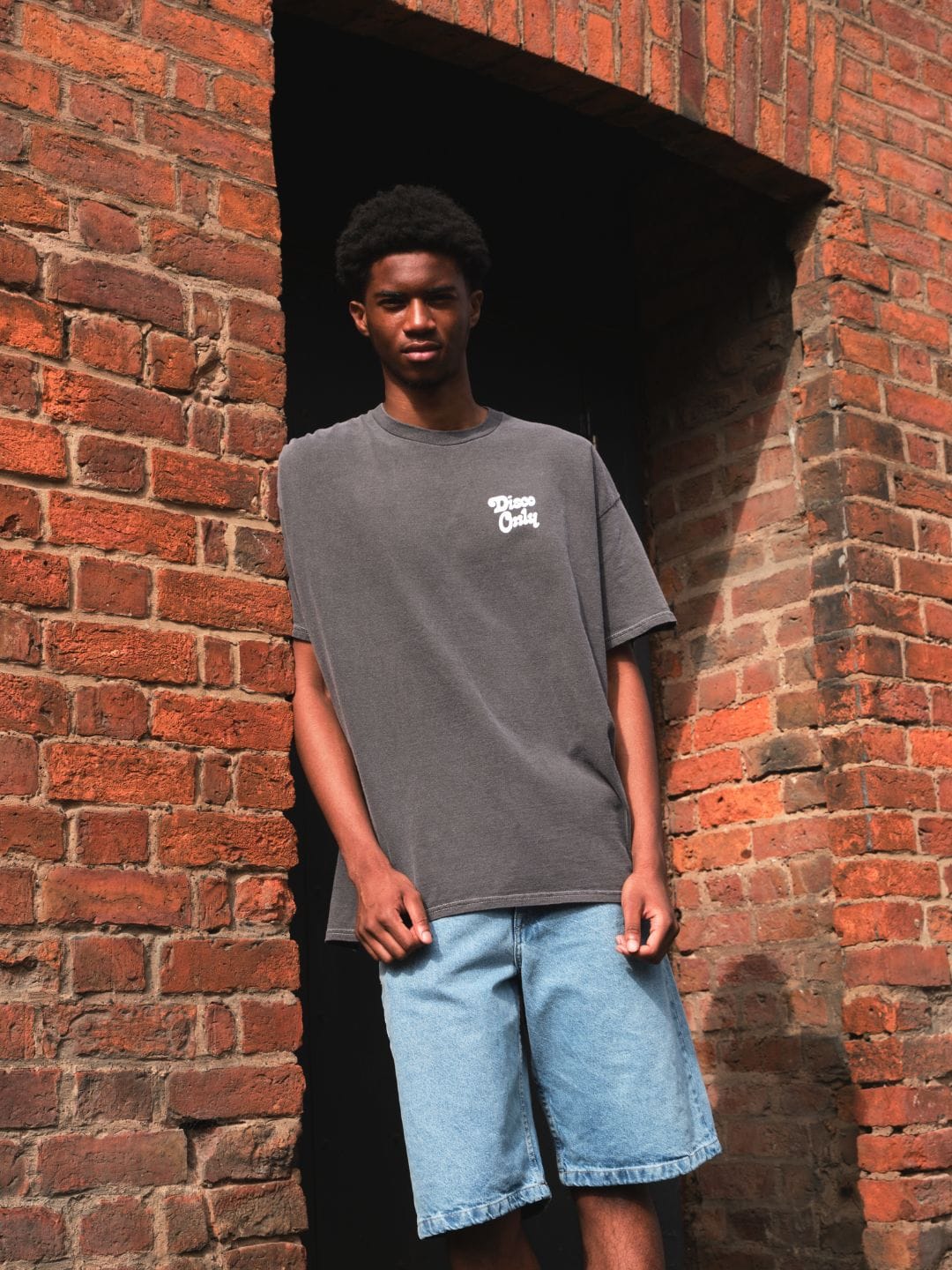 DISCO ONLY 'Play It Twice V2' Tee - Washed Black