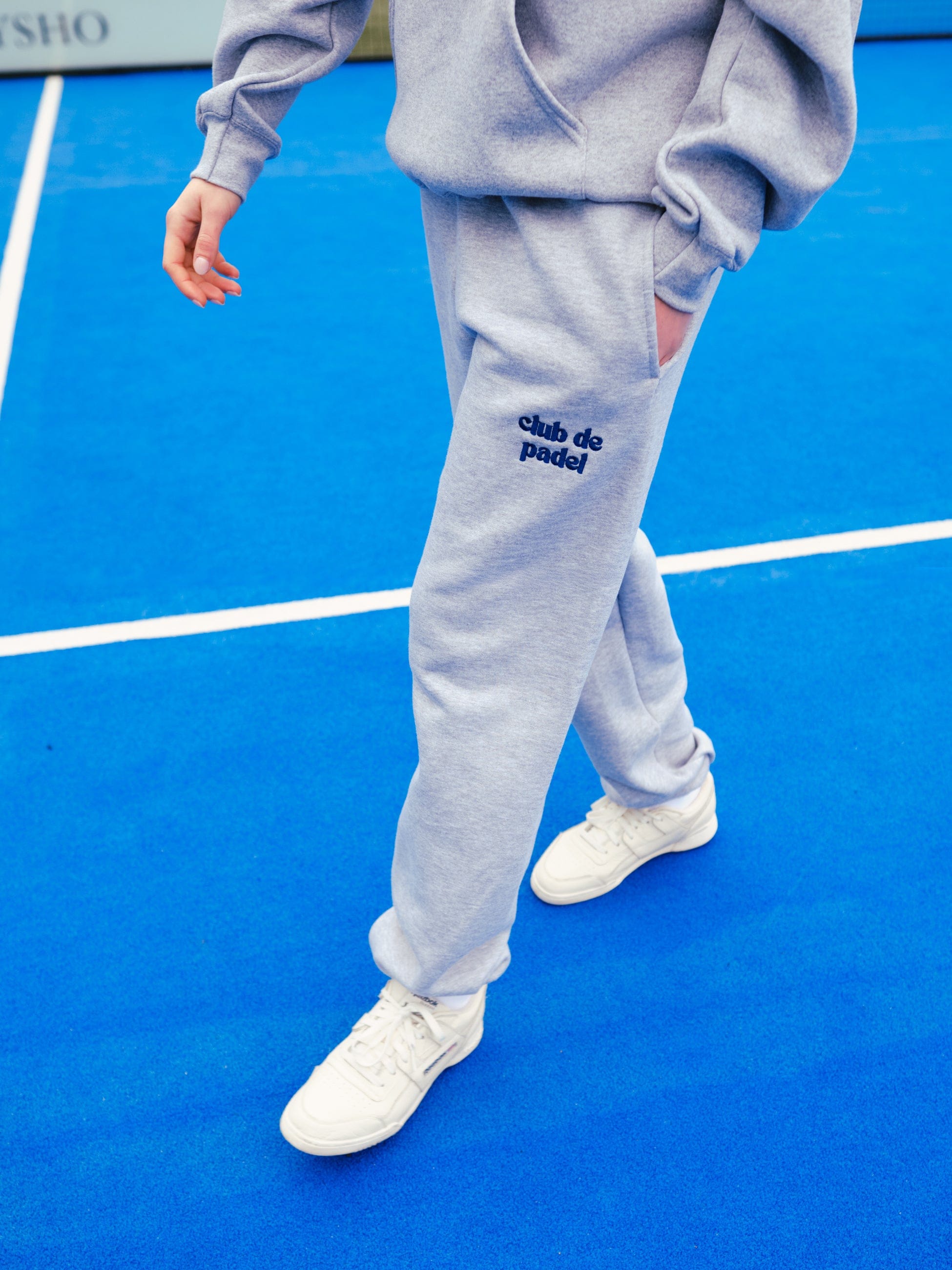 Club de Padel Uniform 1/4 Zip Sweater & Jogger Set - Grey