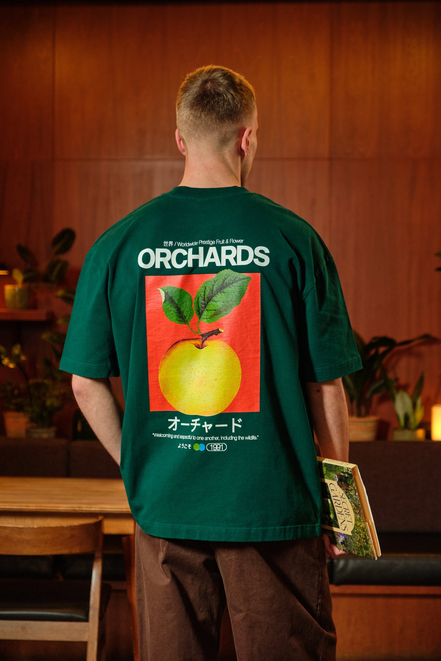 A Thousand Futures x GK 'Orchards' Tee - Pine Green