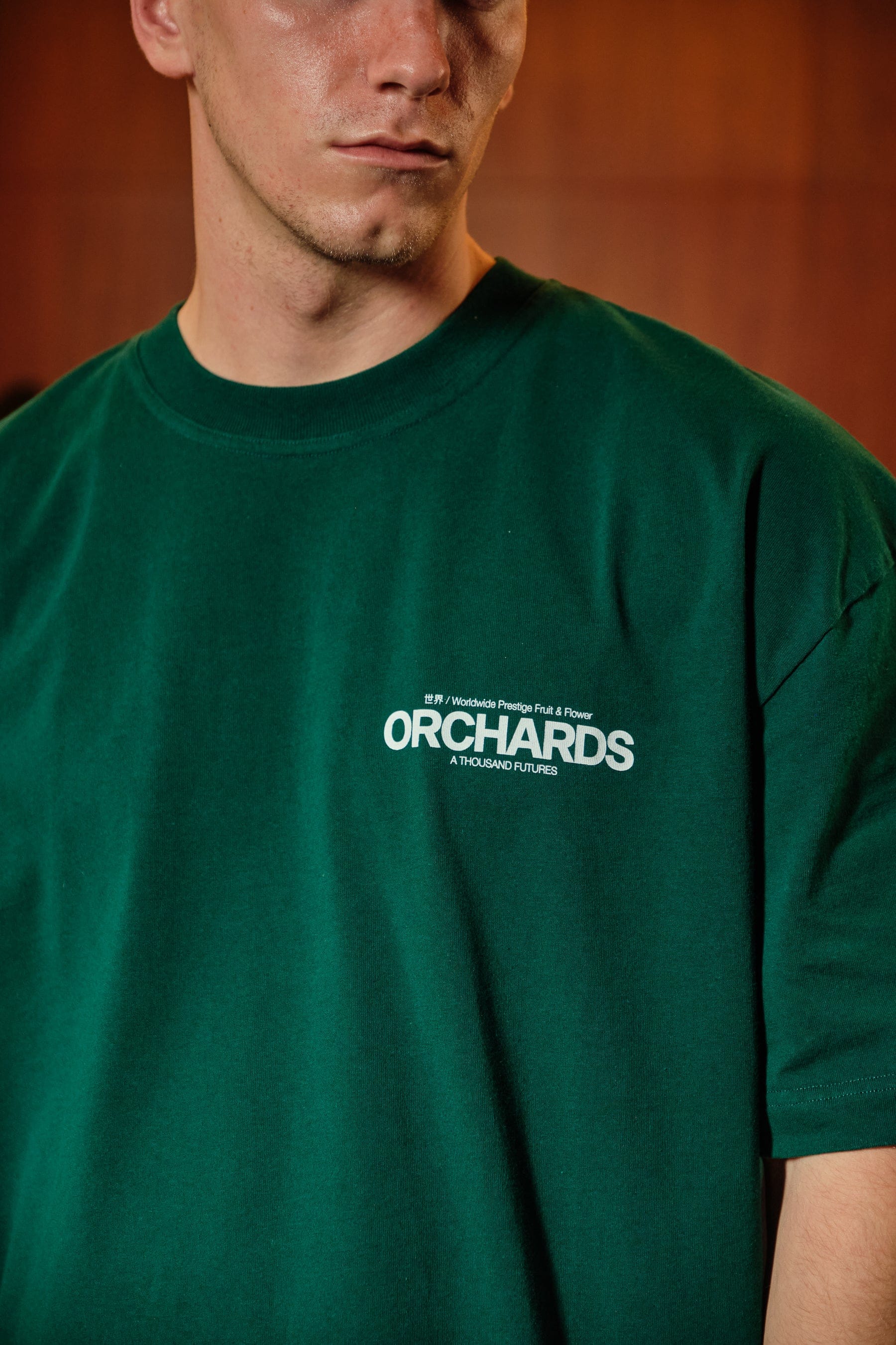 A Thousand Futures x GK 'Orchards' Tee - Pine Green