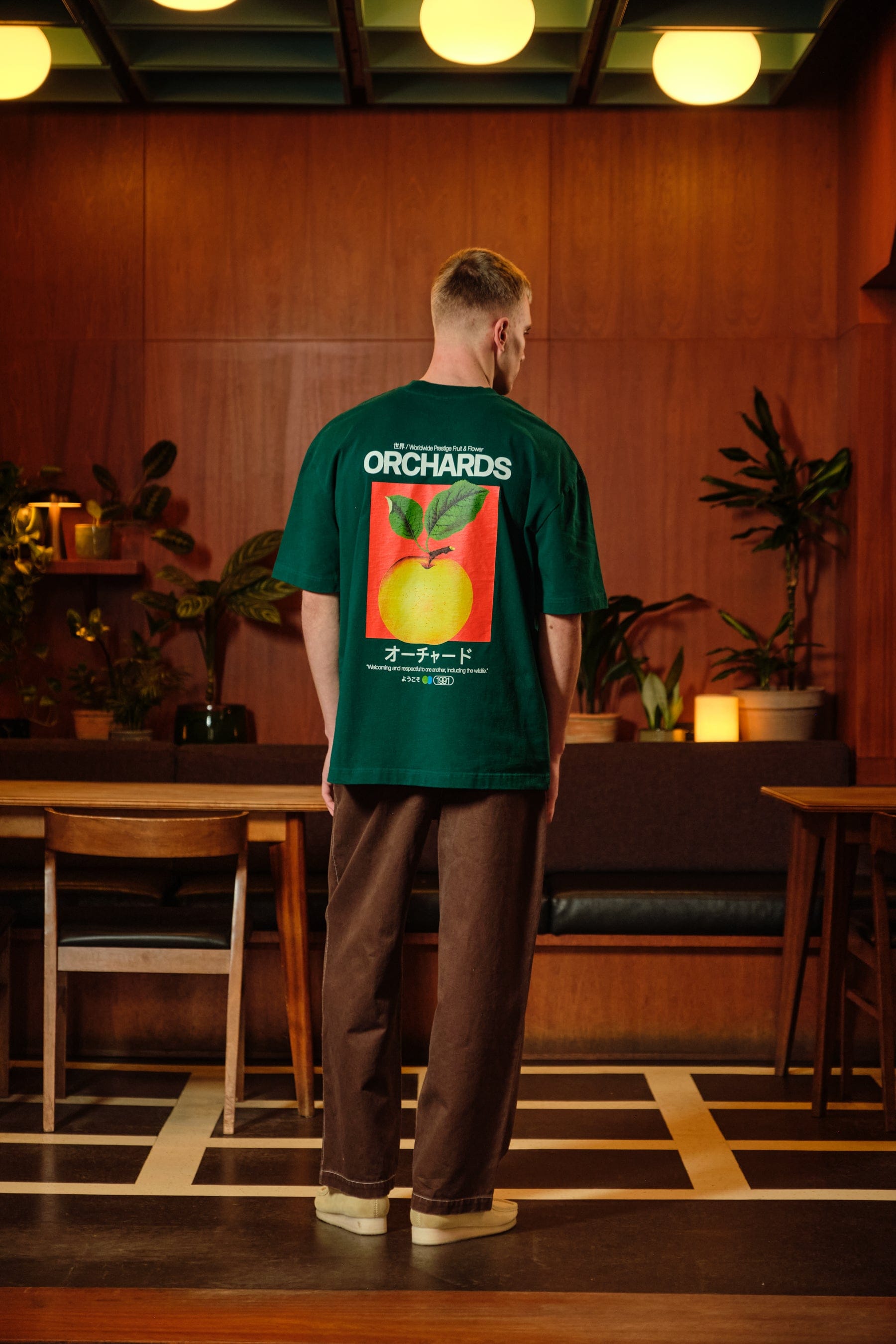 A Thousand Futures x GK 'Orchards' Tee - Pine Green