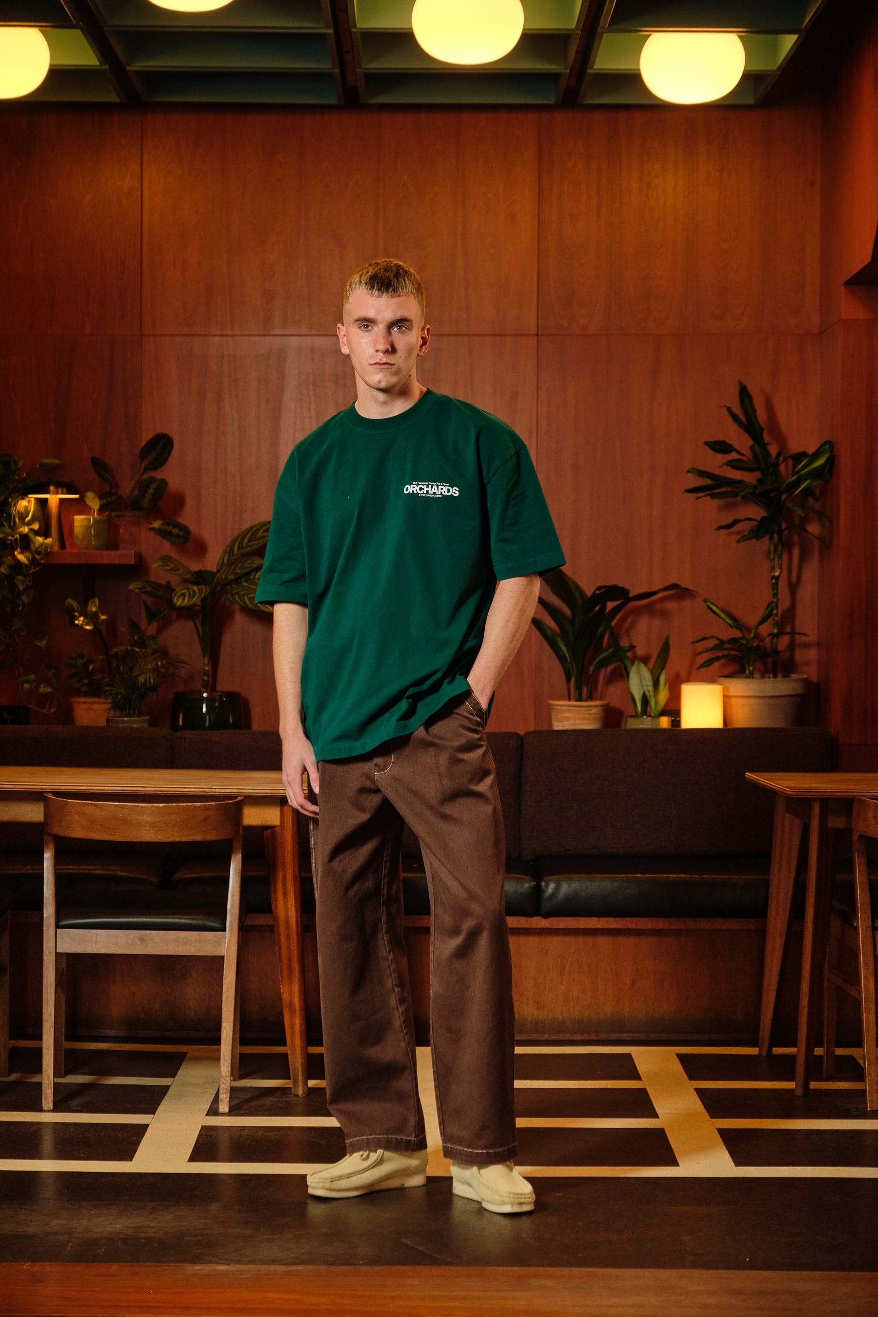 A Thousand Futures x GK 'Orchards' Tee - Pine Green
