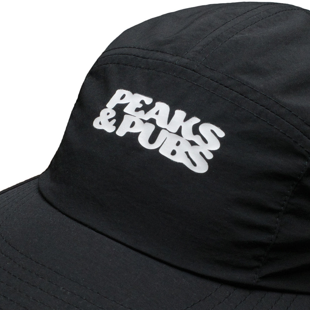 Peaks & Pubs 'Logo' Active 5 Panel Cap - Black