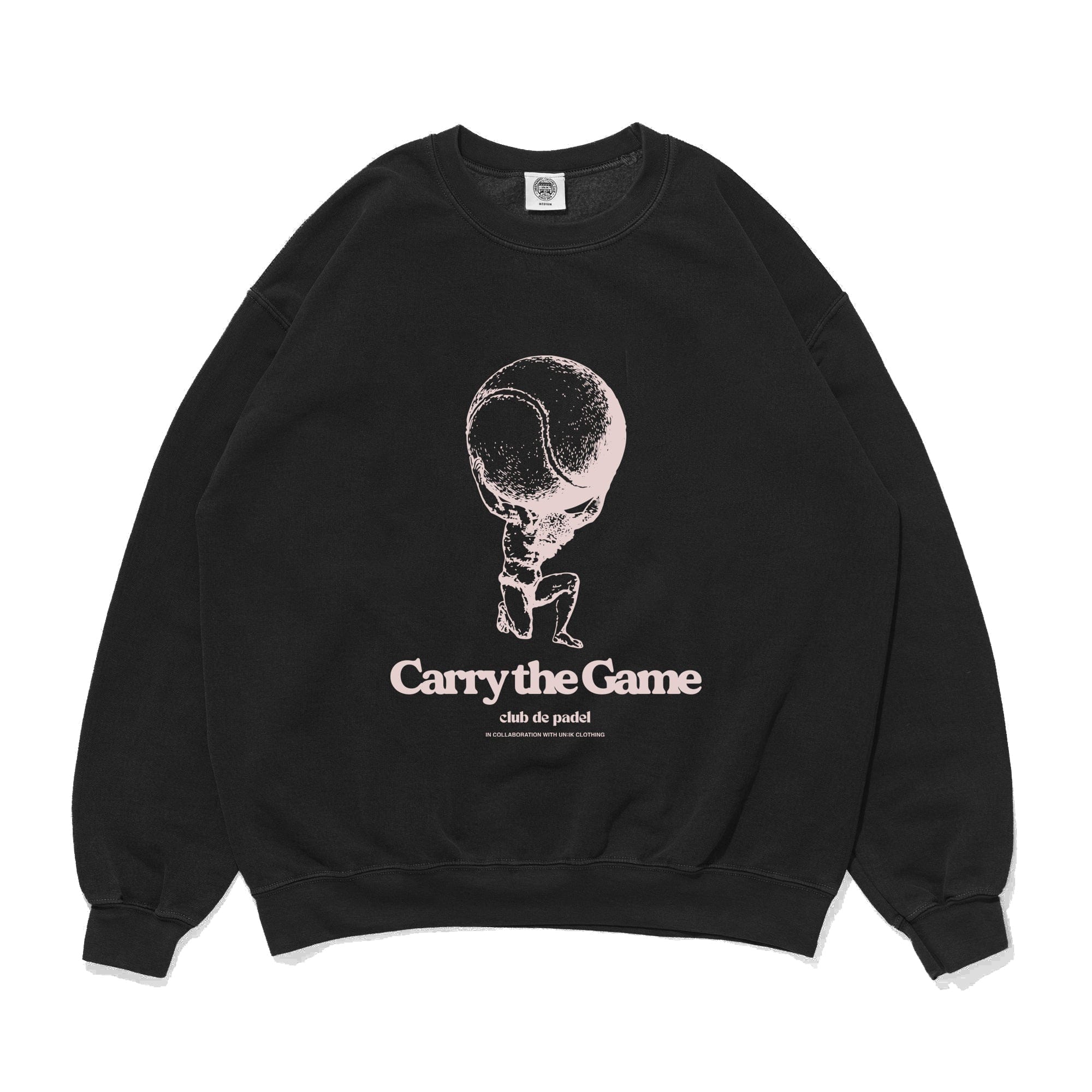 Club de Padel 'Carry the Game' Vintage Washed Sweater - Black