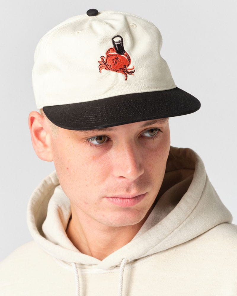 Guinness x UN:IK 'Crab' Embroidered Cap - Natural/Black
