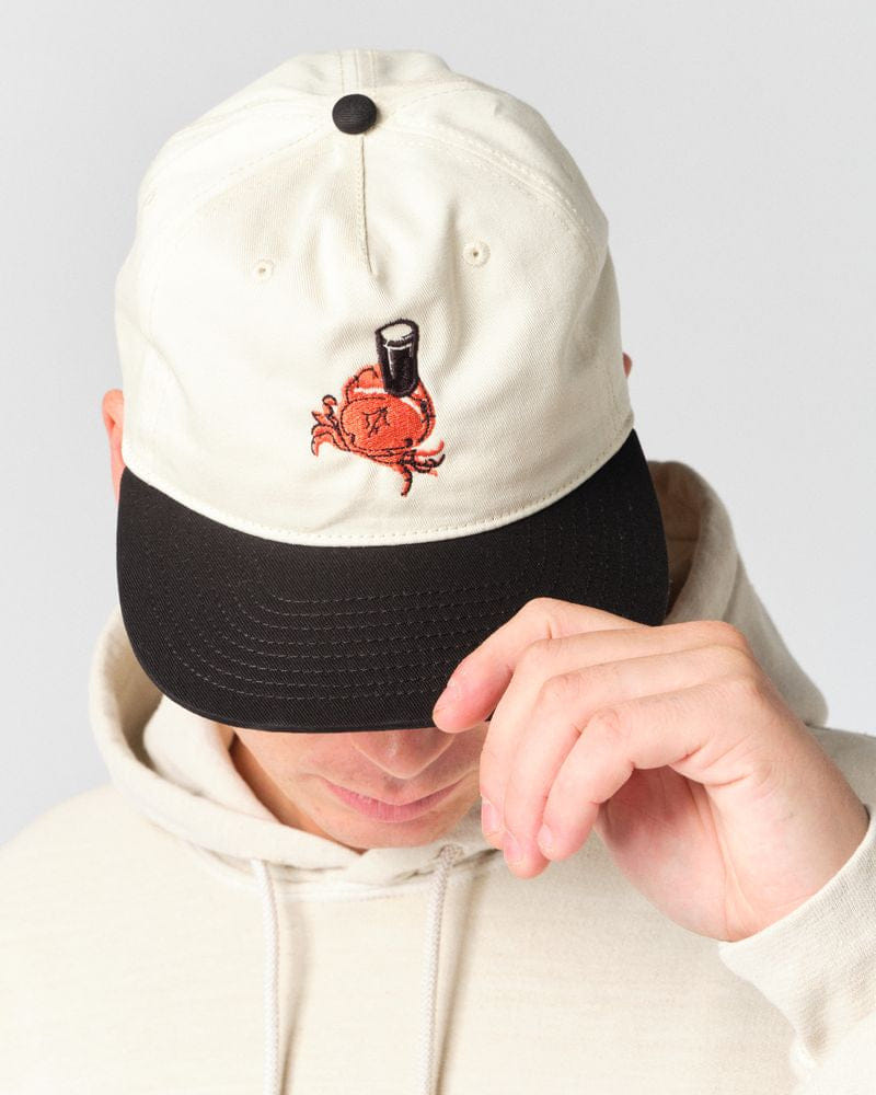 Guinness x UN:IK 'Crab' Embroidered Cap - Natural/Black