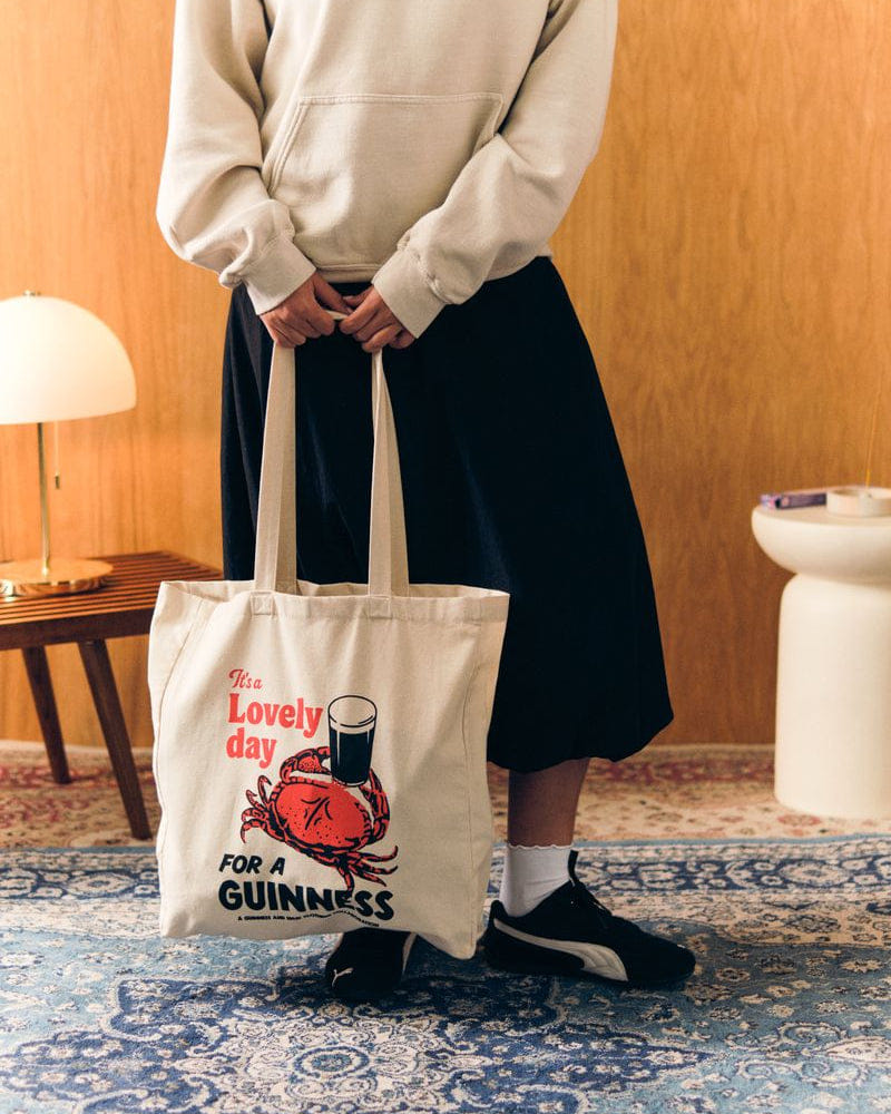 Guinness x UN:IK 'Crab' Tote Bag - Natural