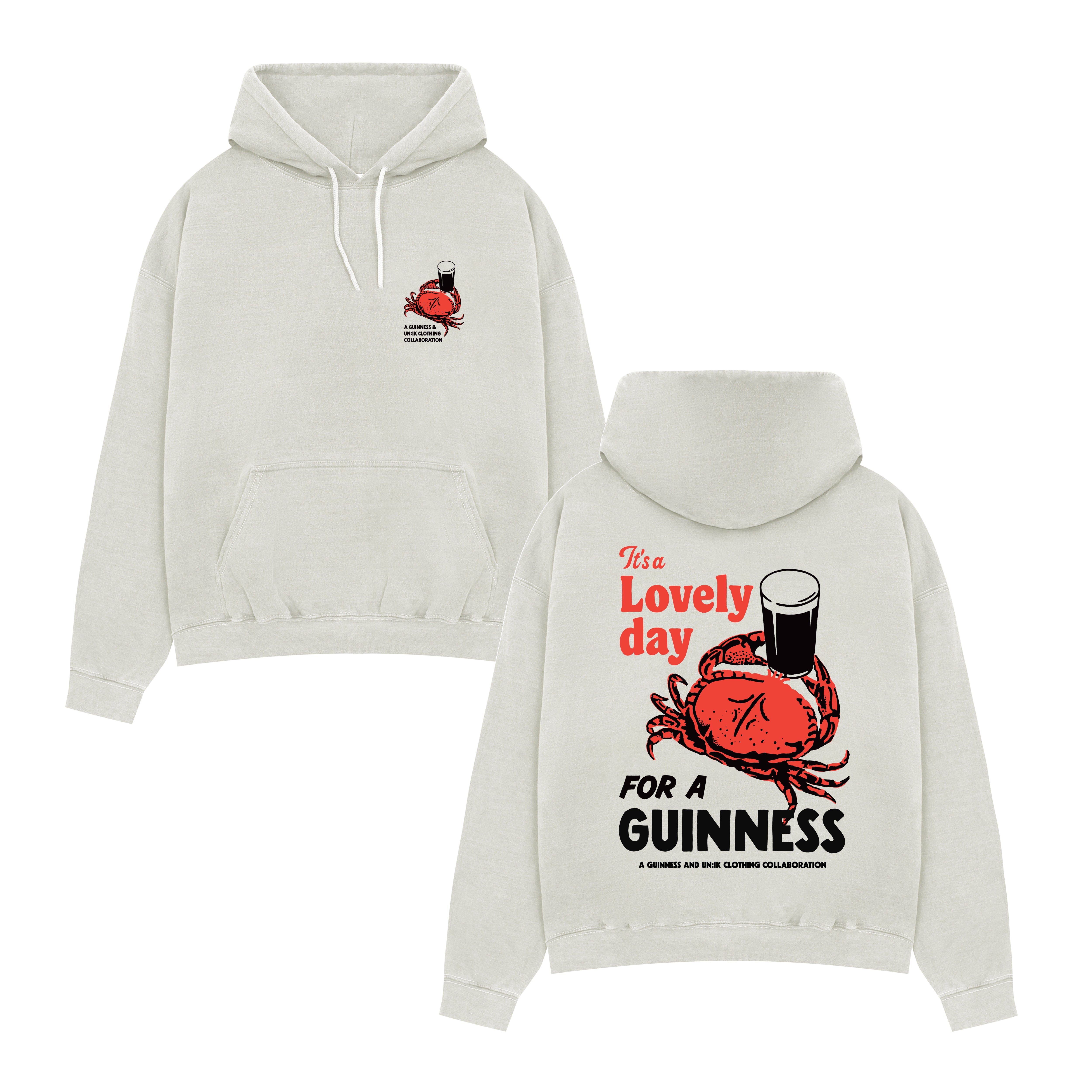 Guinness x UN:IK 'Crab' Vintage Washed Hoodie - Sand