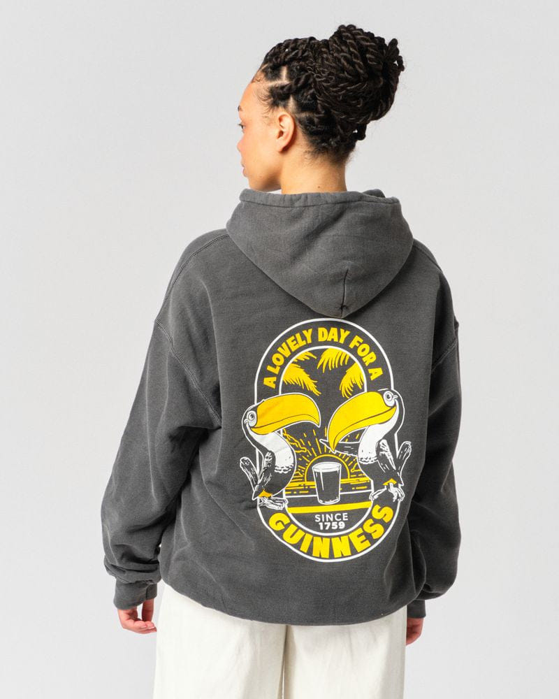 Guinness x UN:IK 'Tropical' Vintage Washed Hoodie - Black