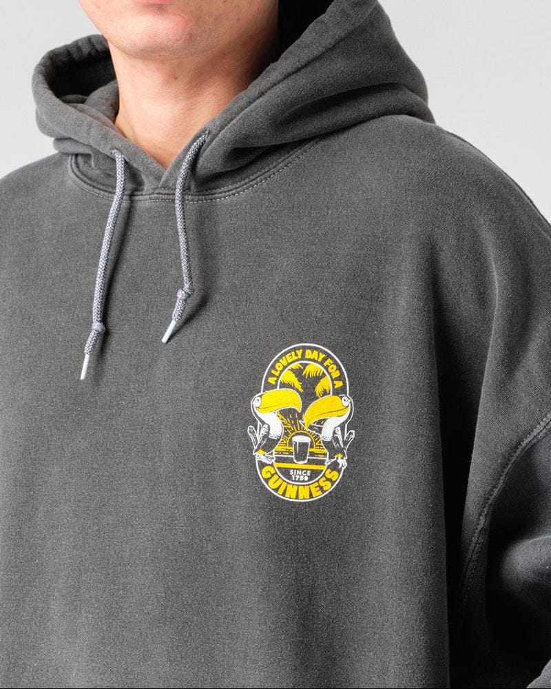 Guinness x UN:IK 'Tropical' Vintage Washed Hoodie - Black