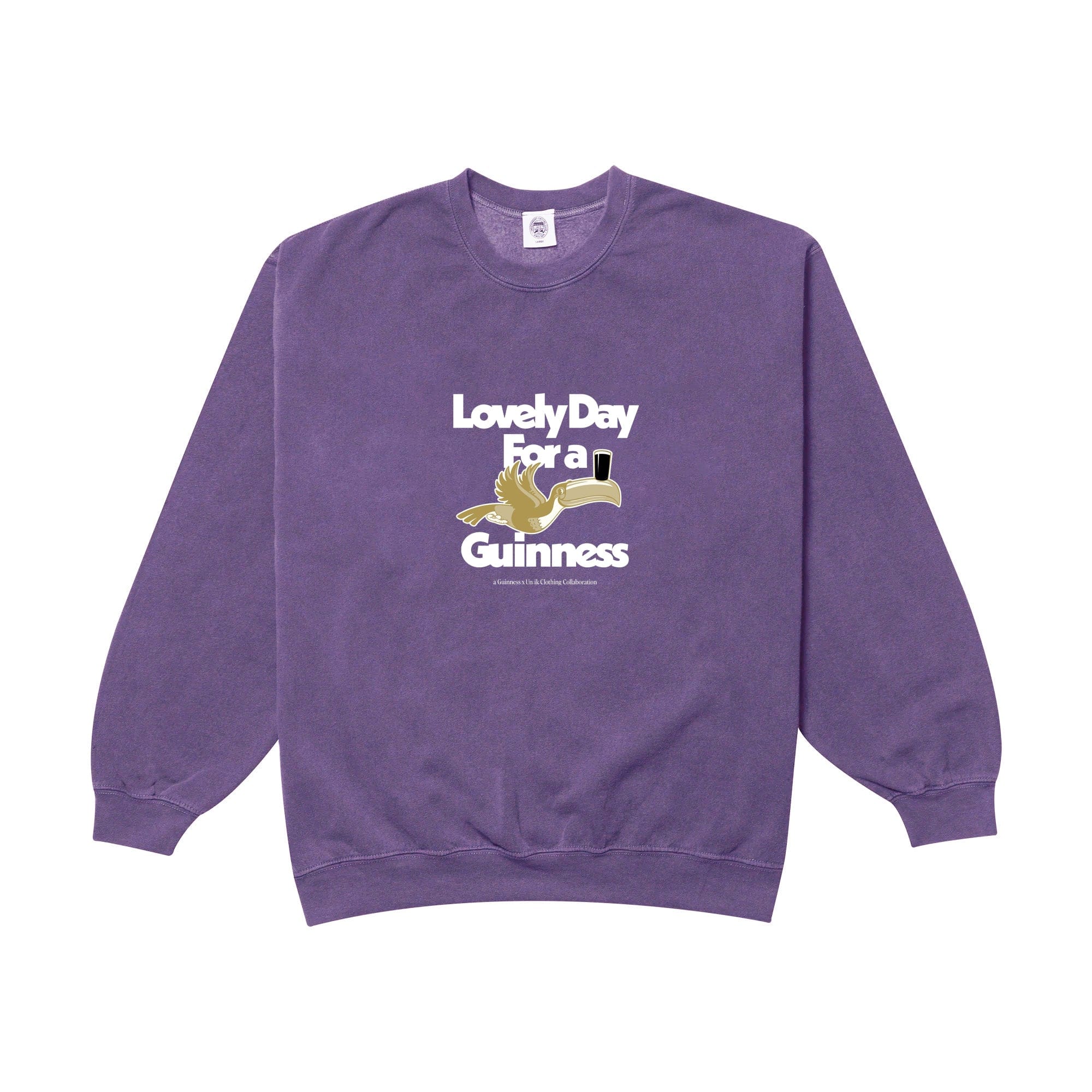 Guinness x UN:IK 'Lovely Day' Vintage Washed Sweater - Purple