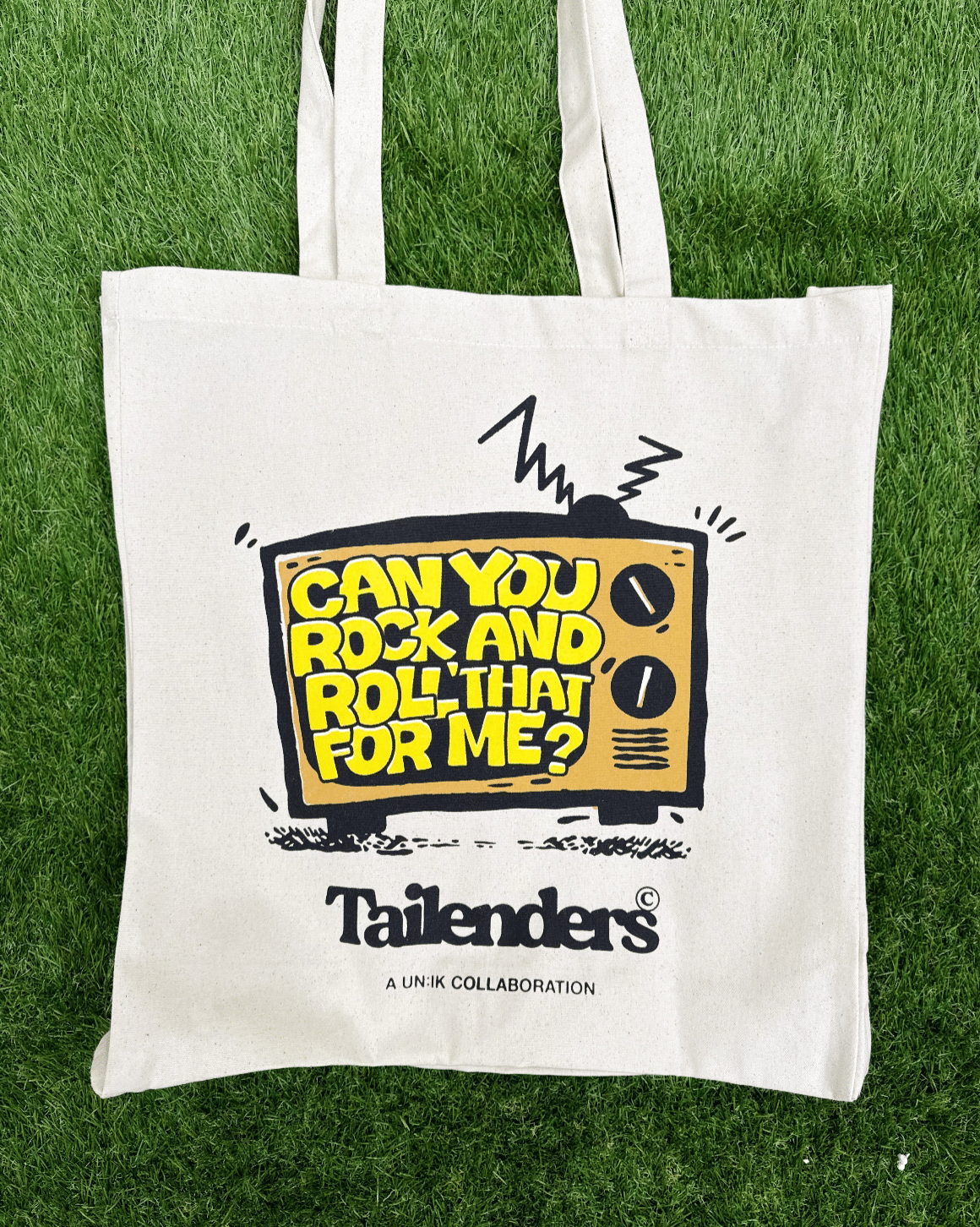 Tailenders 'Rock and Roll' Tote Bag - Natural