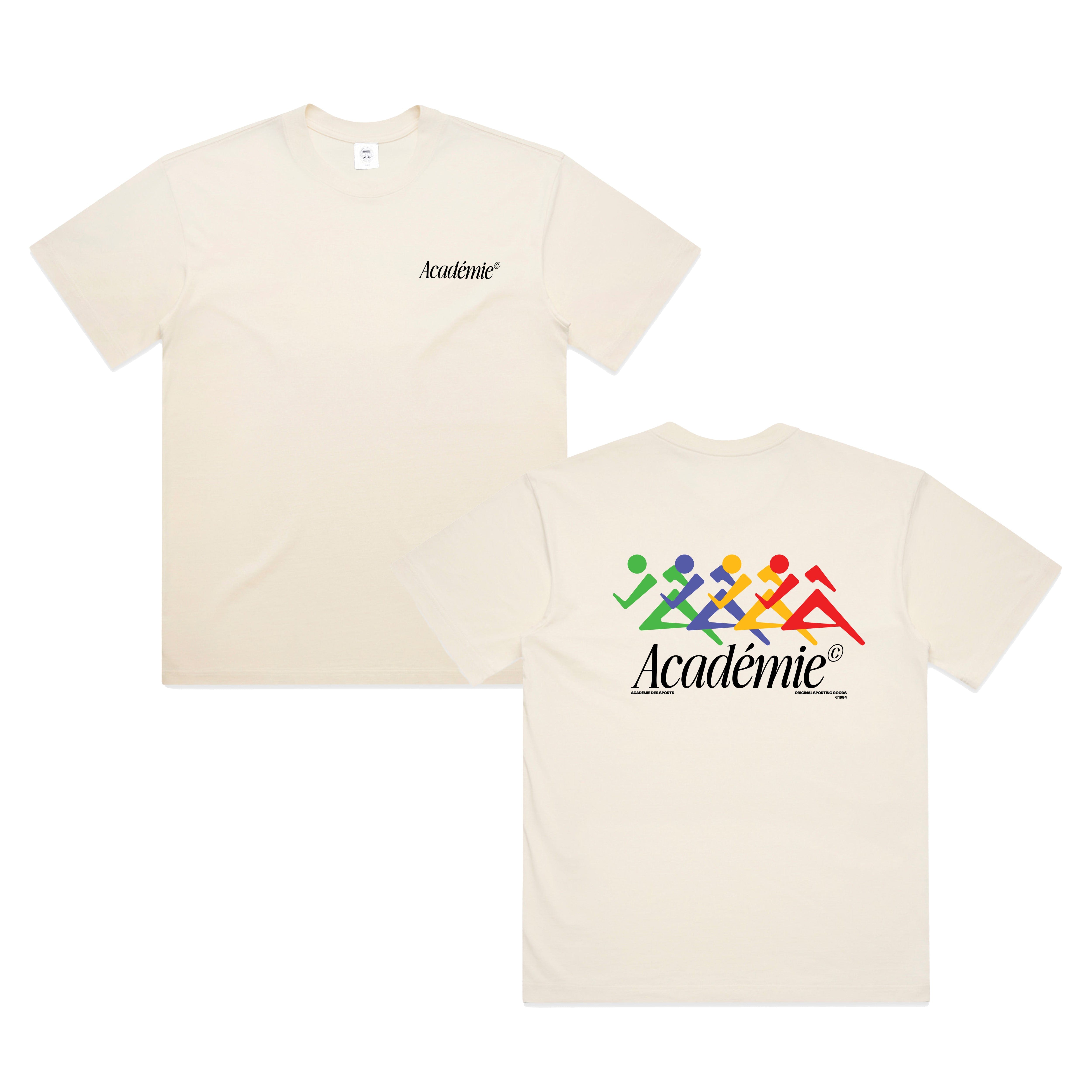 Vice 84 'Académie Runners' Boxy Tee - Ecru