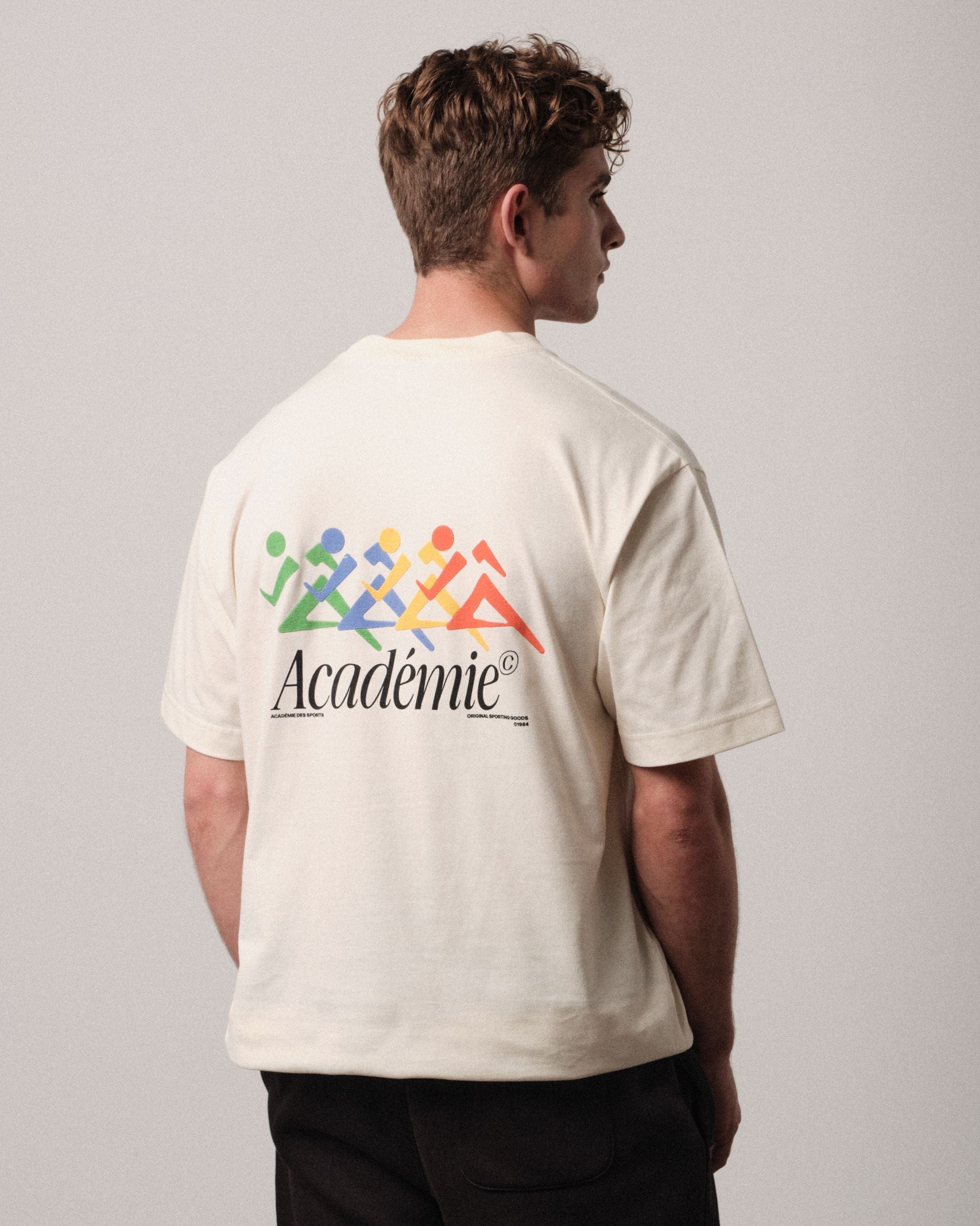 Vice 84 'Académie Runners' Boxy Tee - Ecru