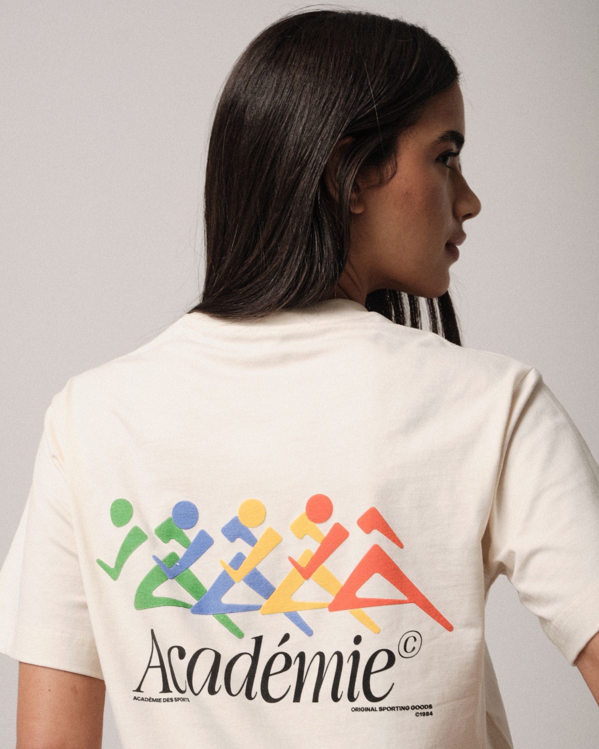 Vice 84 'Académie Runners' Boxy Tee - Ecru