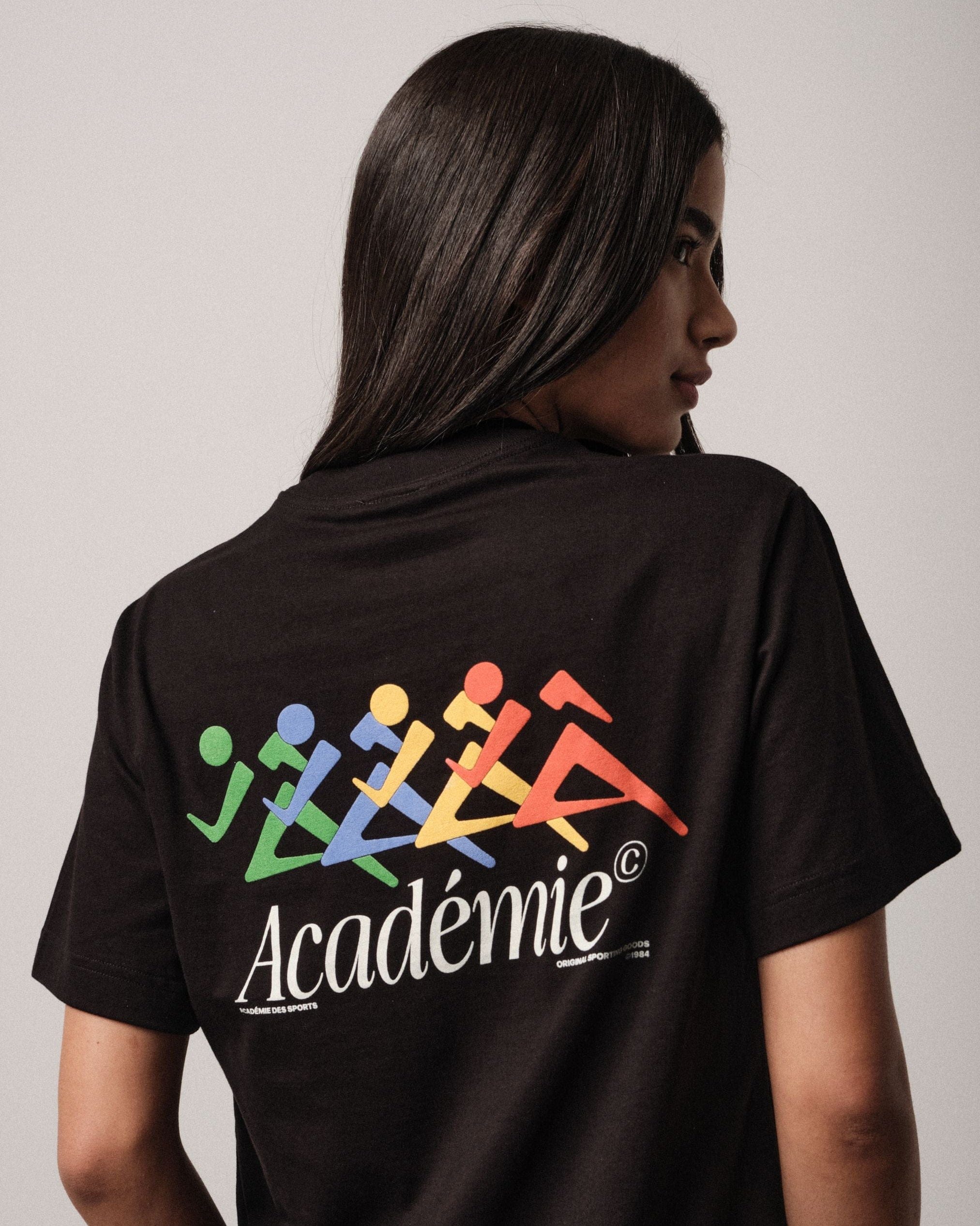 Vice 84 'Académie Runners' Boxy Tee - Black