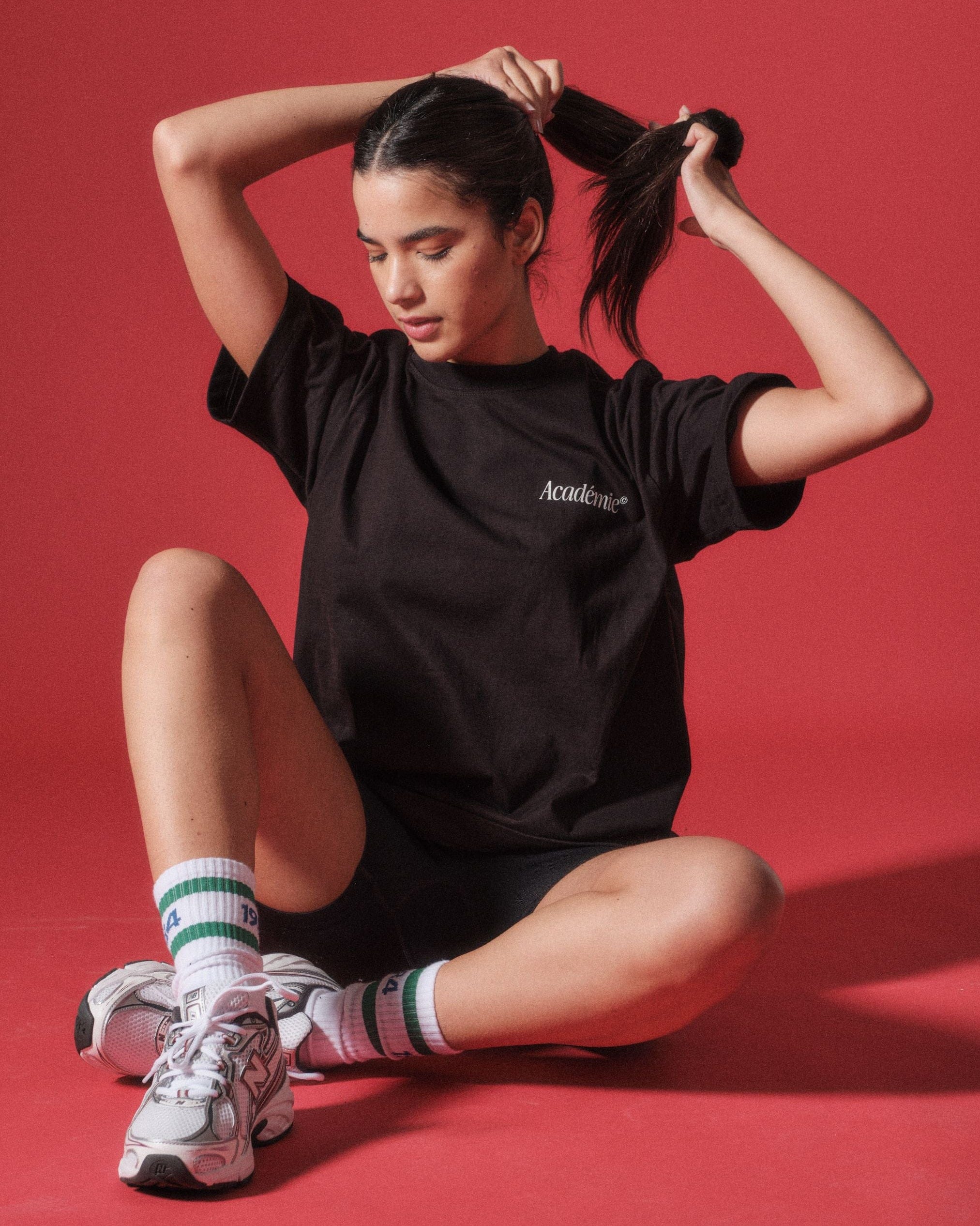 Vice 84 'Académie Runners' Boxy Tee - Black