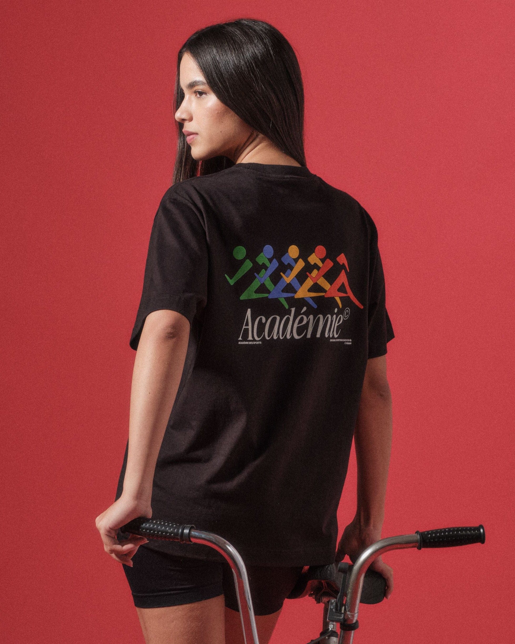 Vice 84 'Académie Runners' Boxy Tee - Black