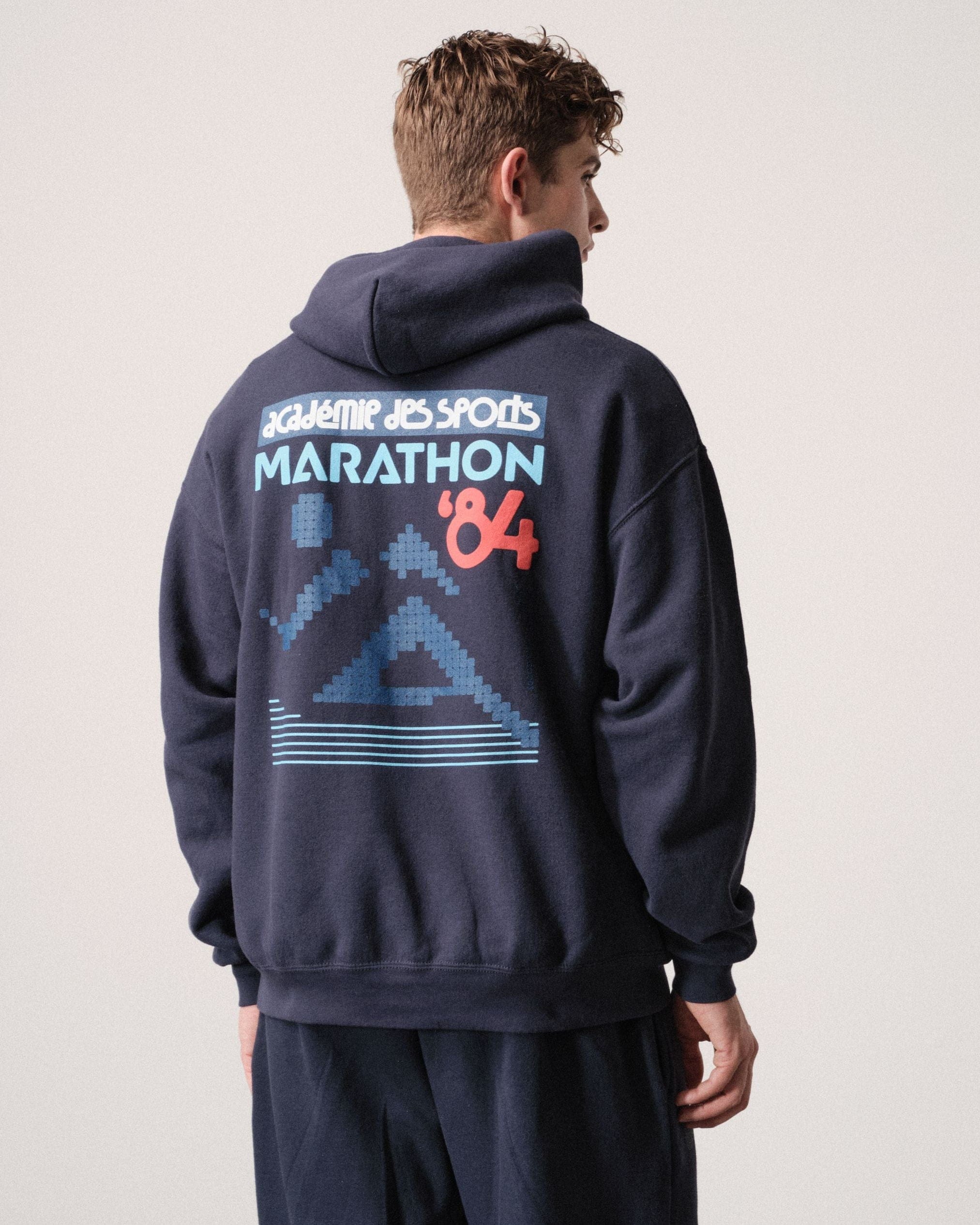 Vice 84 'Marathon' Vintage Washed Hoodie - Deep Navy