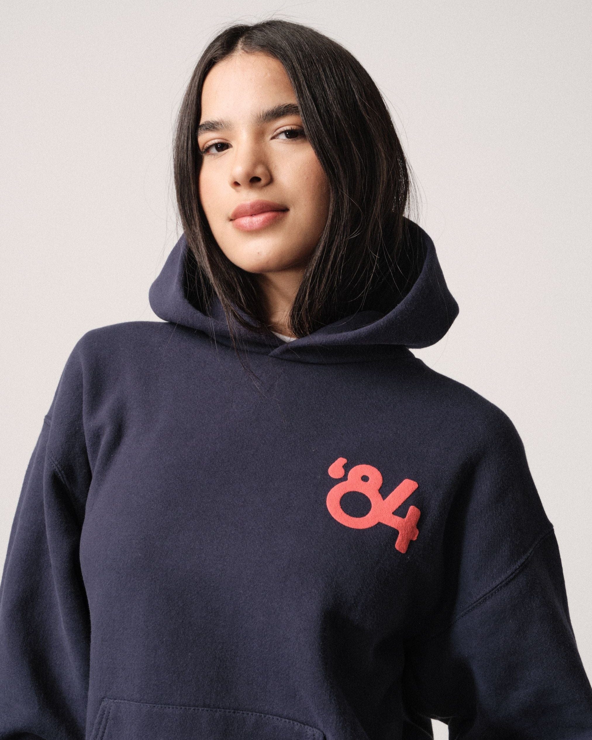 Vice 84 'Marathon' Vintage Washed Hoodie - Deep Navy