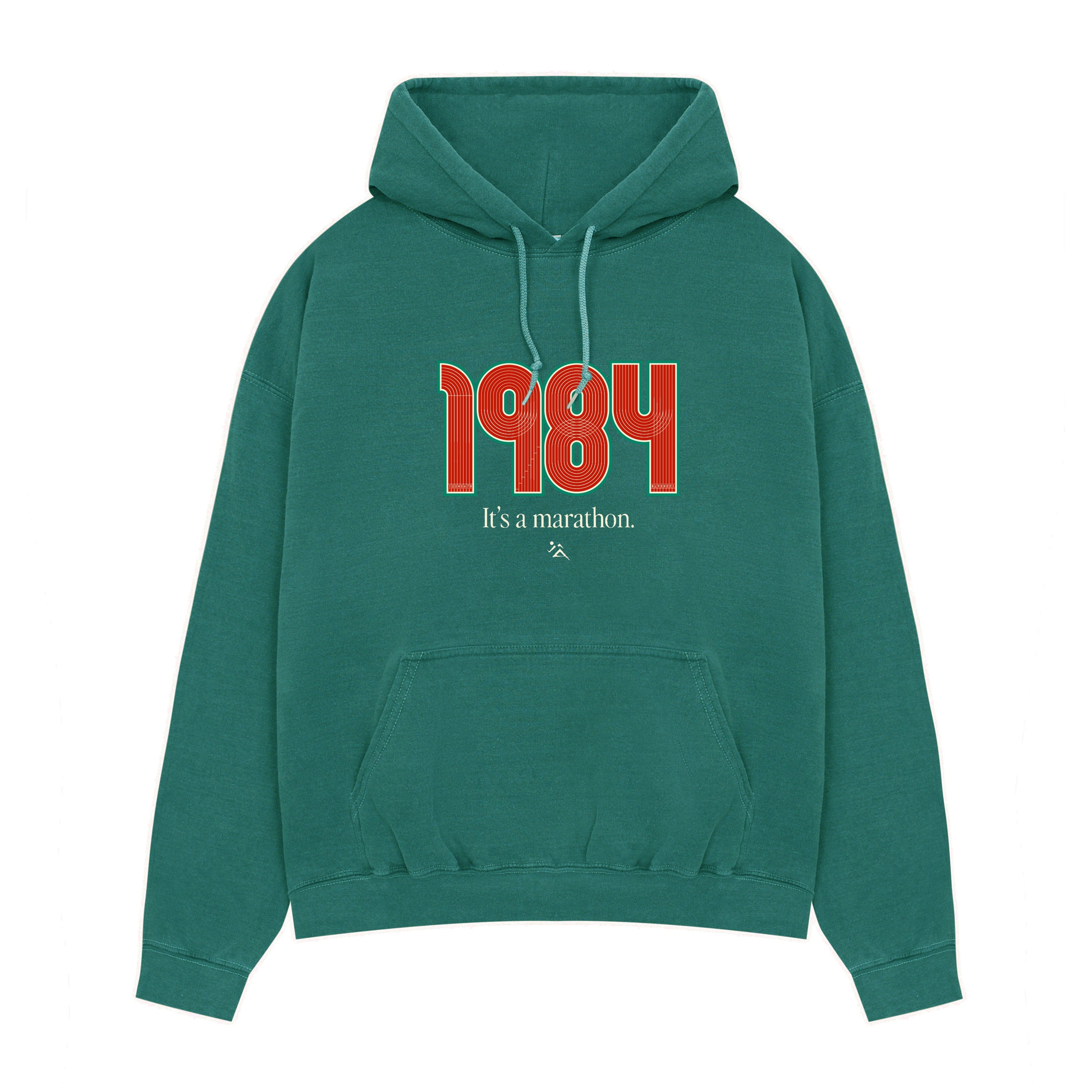 Vice 84 'Track' Vintage Washed Hoodie - Forest Green