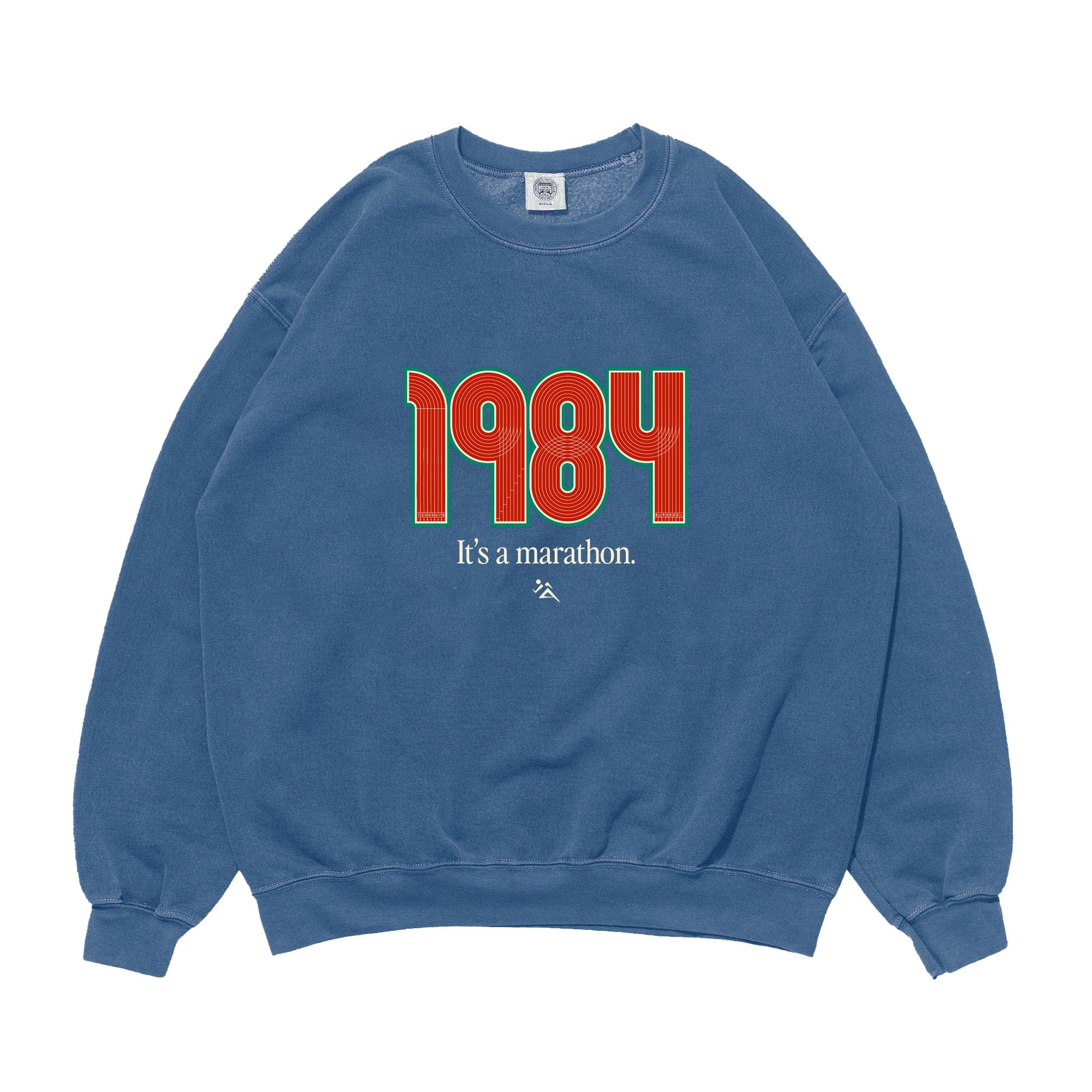 Vice 84 'Track' Vintage Washed Sweater - Blue