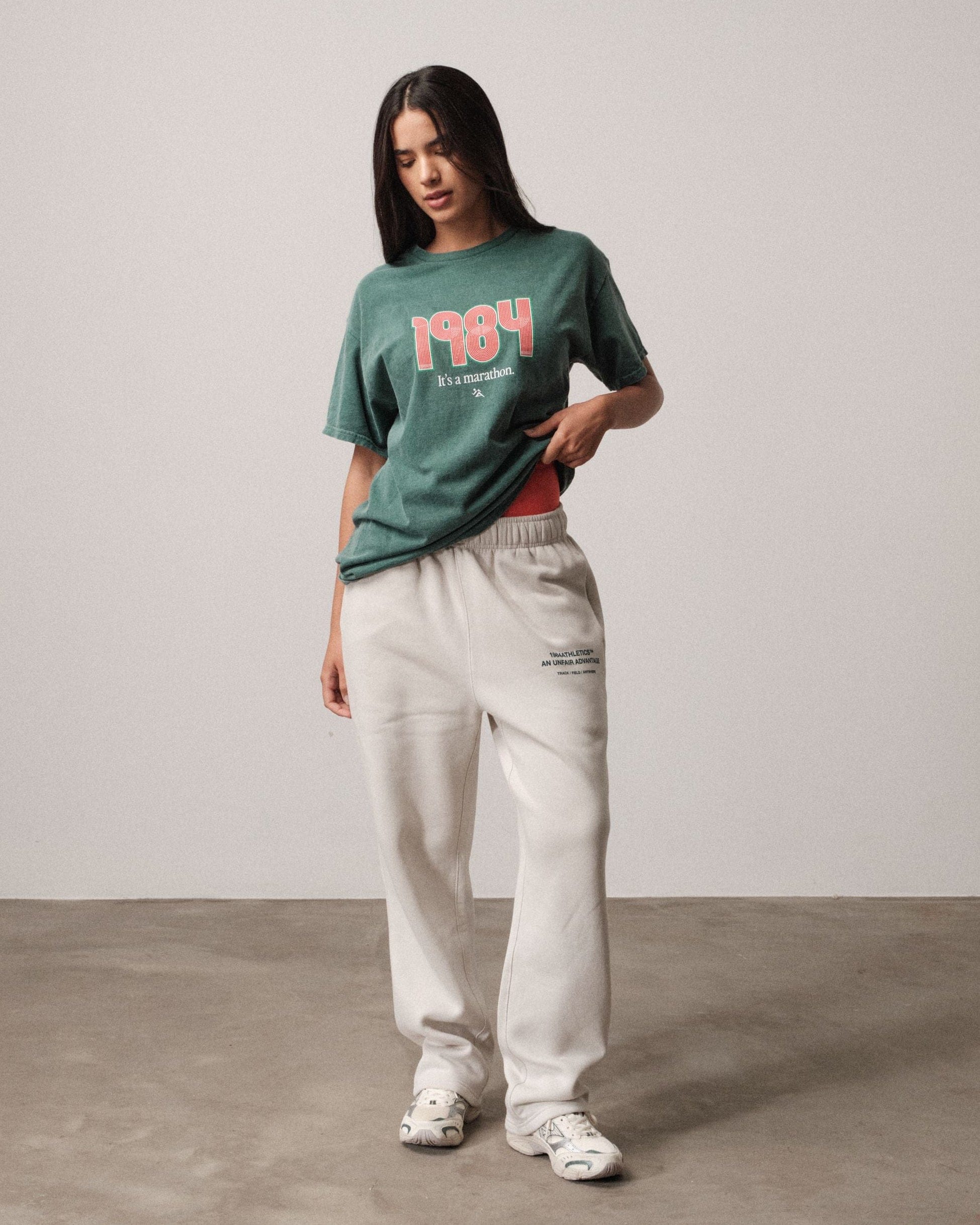 Vice 84 'Track' Vintage Washed Tee - Forest Green