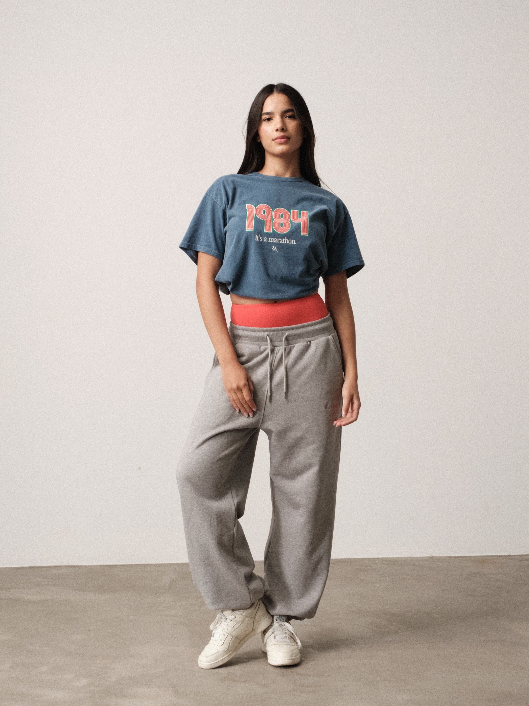 Vice 84 'Track' Vintage Washed Tee - Blue