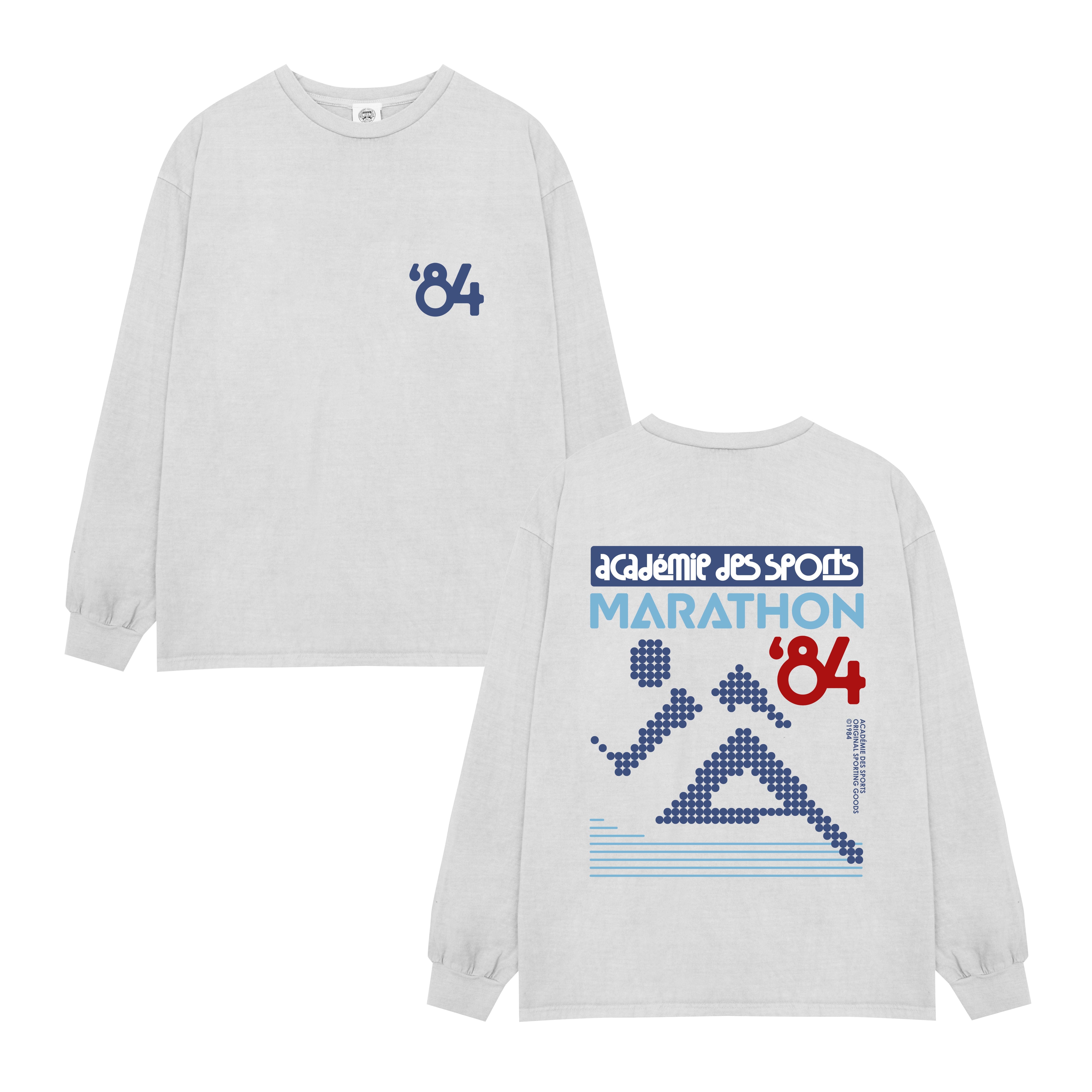 Vice 84 'Marathon' Vintage Washed Longsleeve Tee - Storm Grey