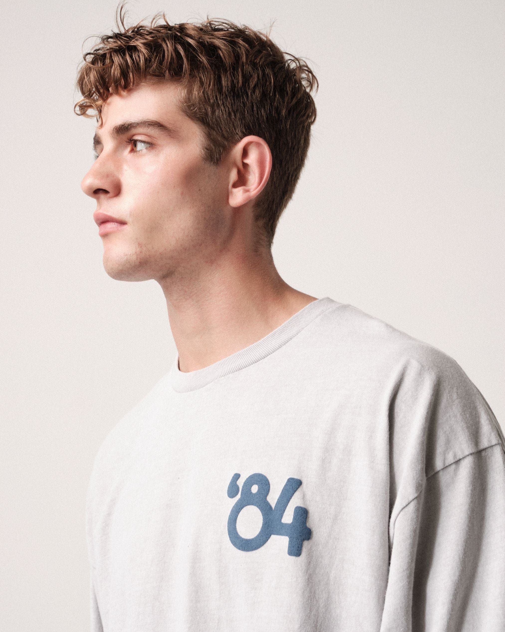 Vice 84 'Marathon' Vintage Washed Longsleeve Tee - Storm Grey