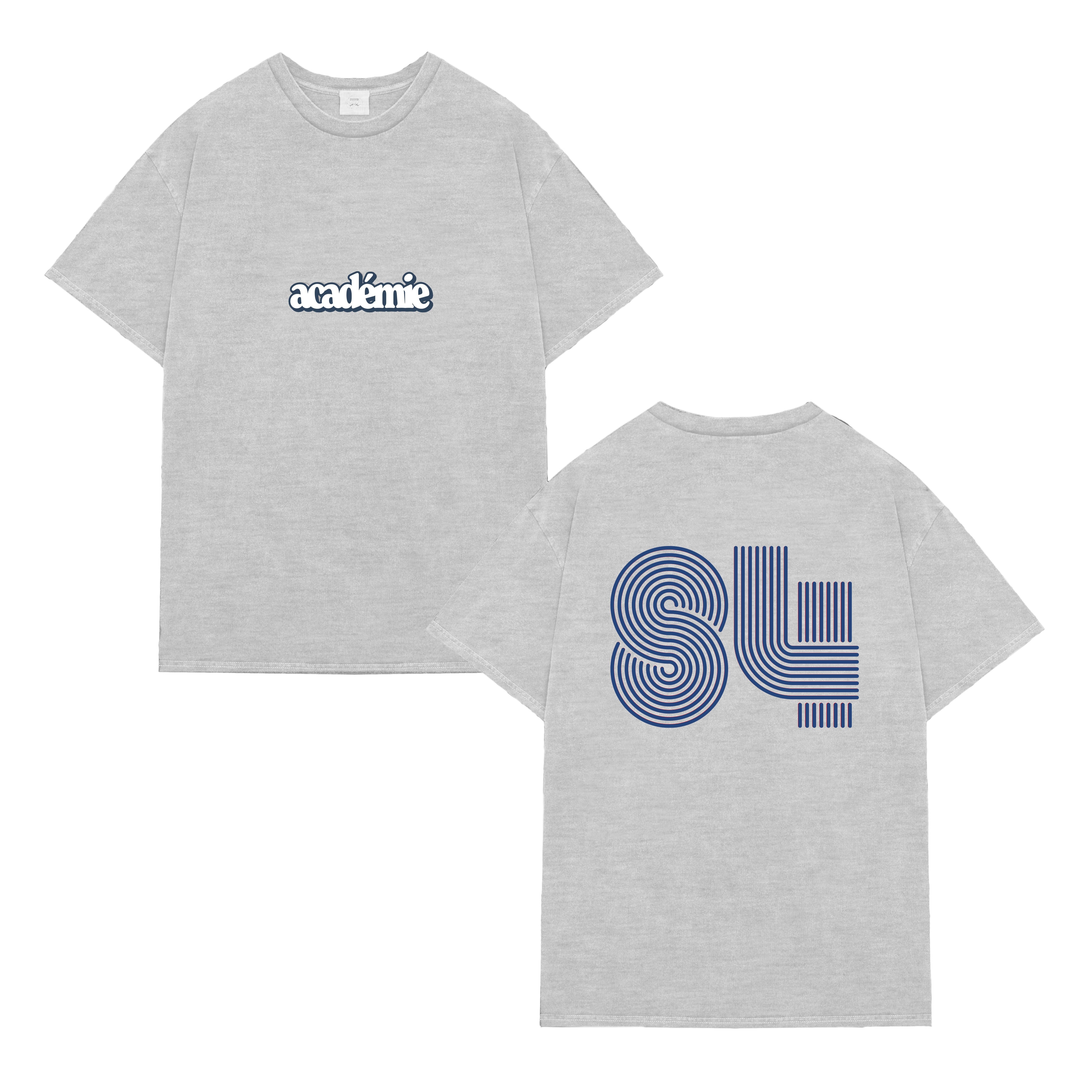 Vice 84 'Académie 84' Vintage Washed Tee - Grey