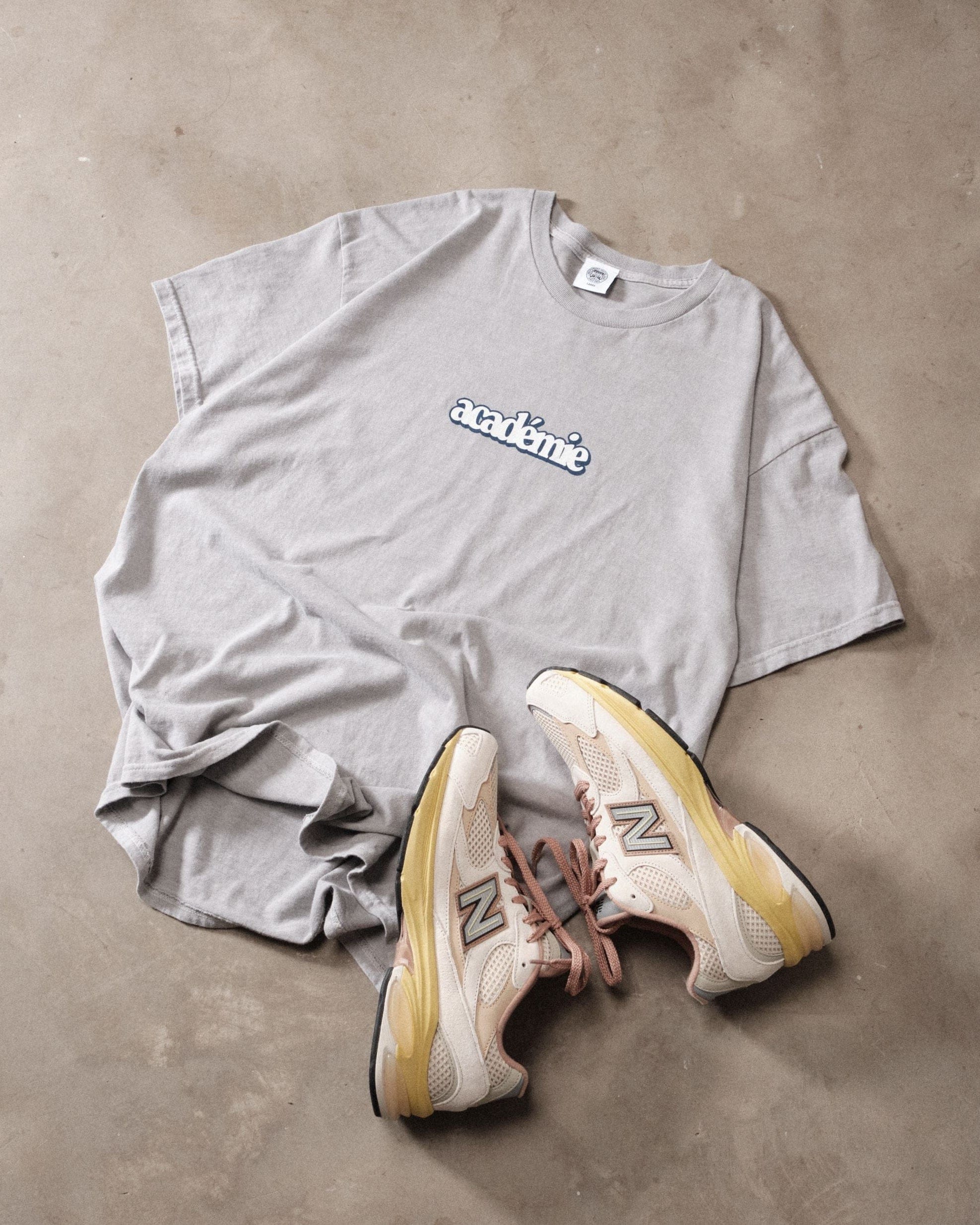 Vice 84 'Académie 84' Vintage Washed Tee - Grey