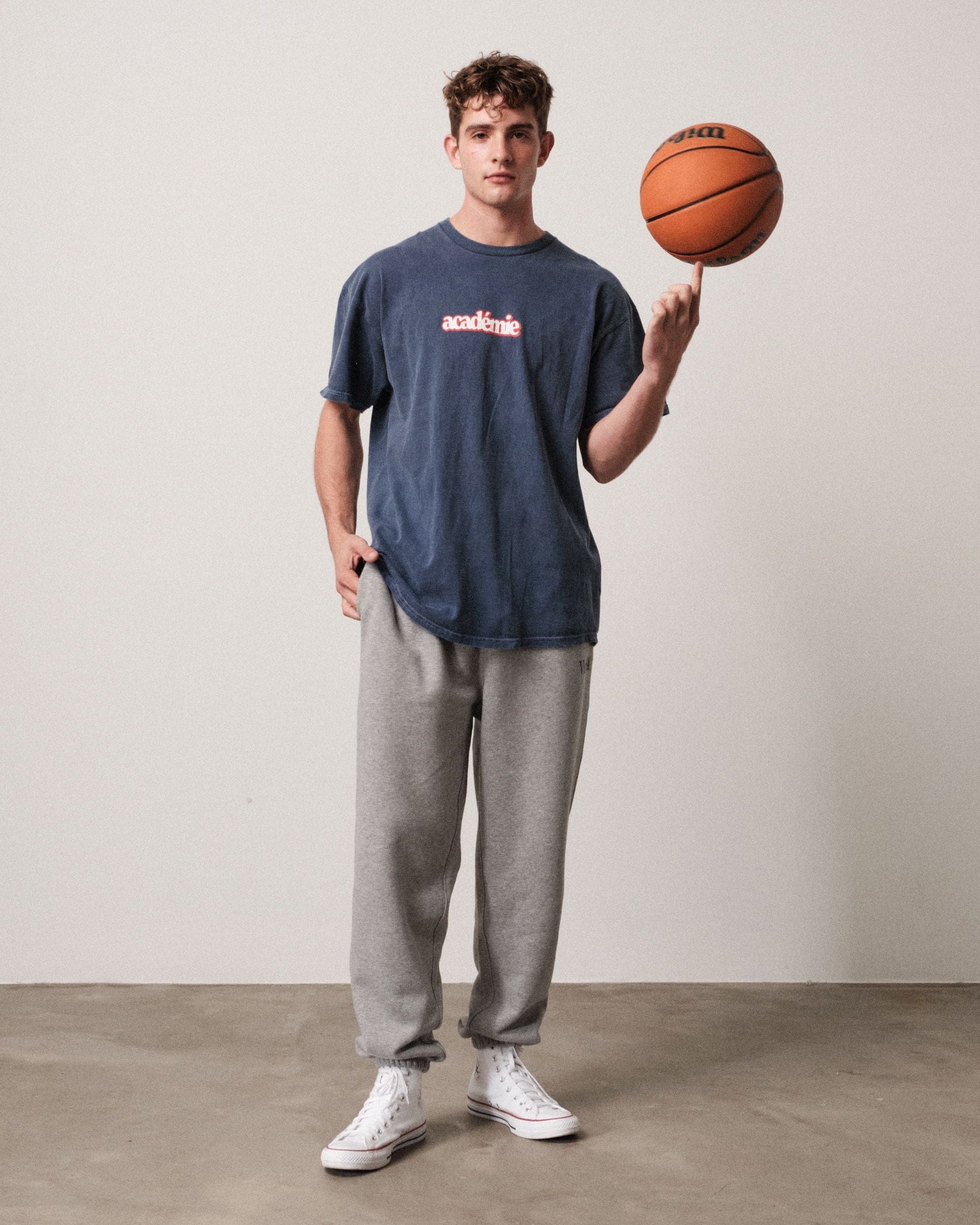 Vice 84 'Académie 84' Vintage Washed Tee - Deep Navy