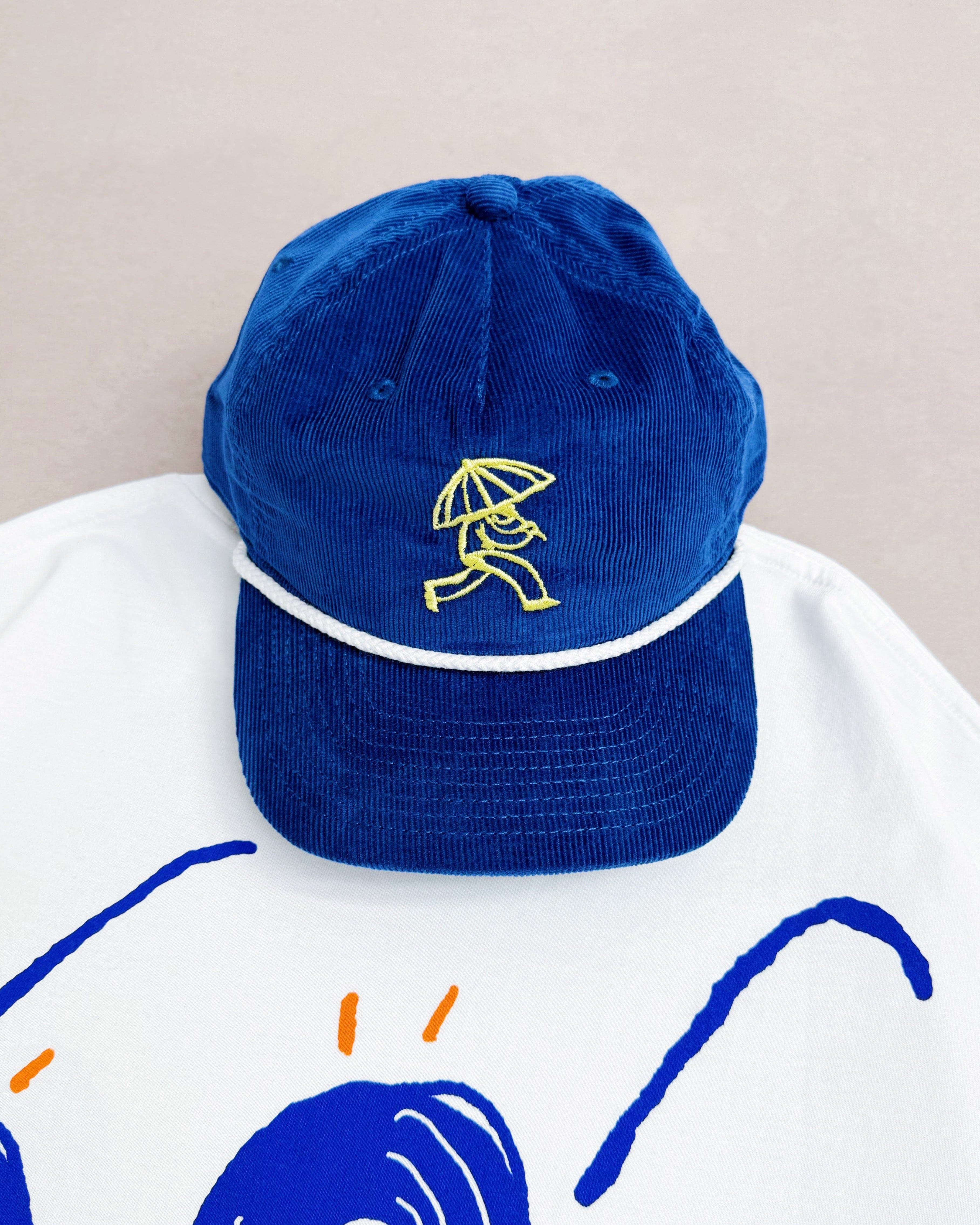 Rainy Heart x UN:IK Embroidered Cord Rope Cap - Royal Blue