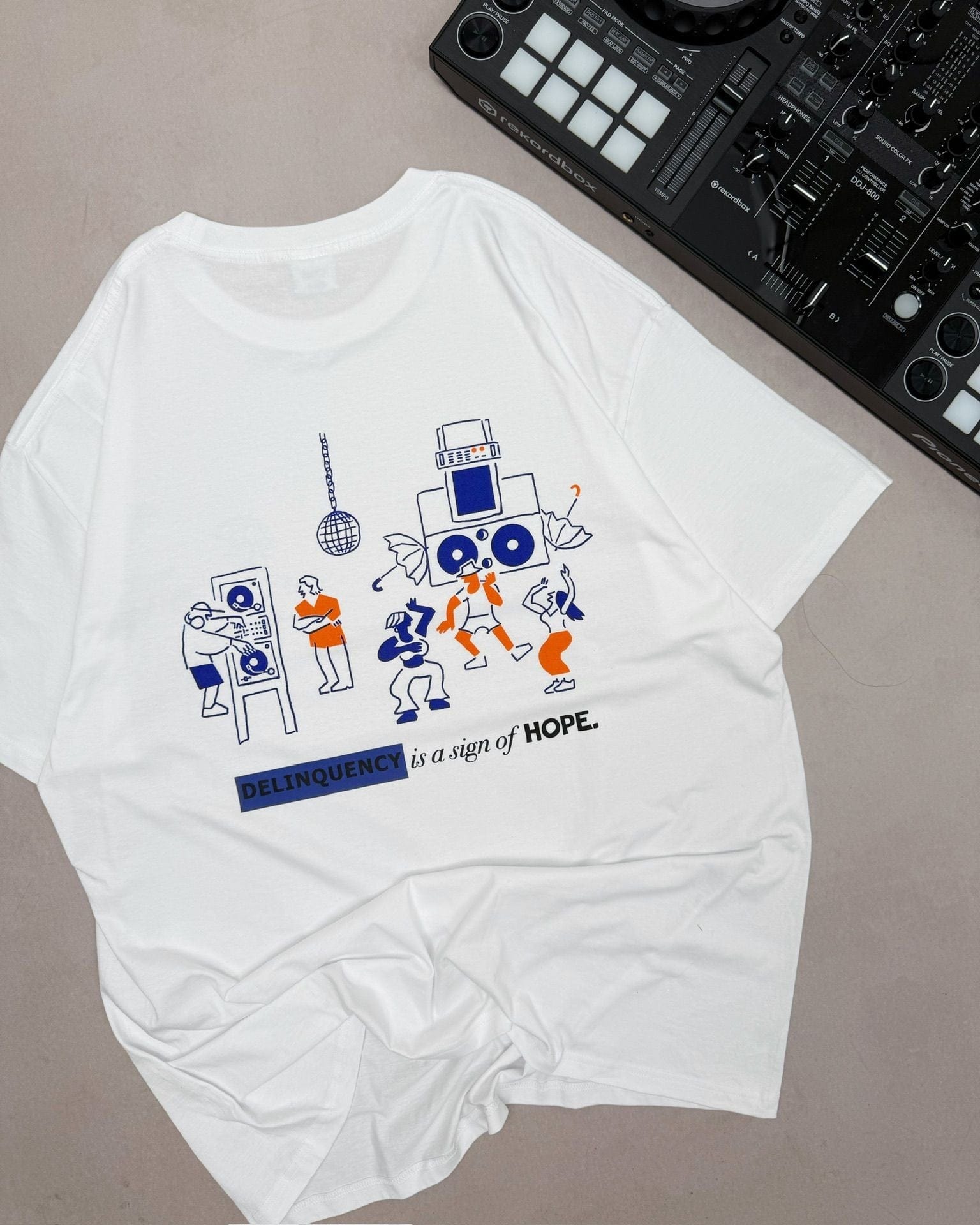 Rainy Heart x UN:IK 'Delinquency' Tee - White