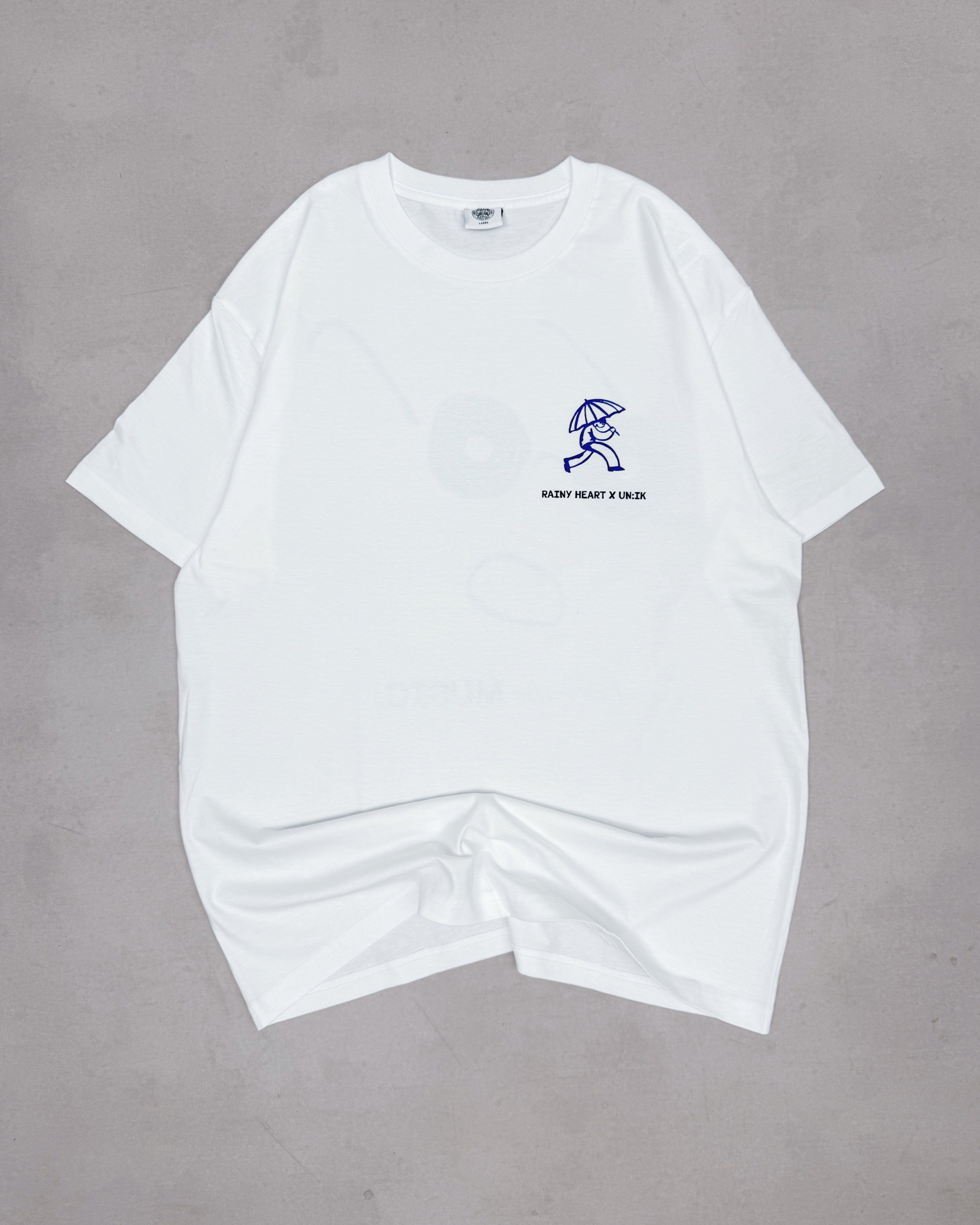 Rainy Heart x UN:IK 'Face the Music' Tee - White