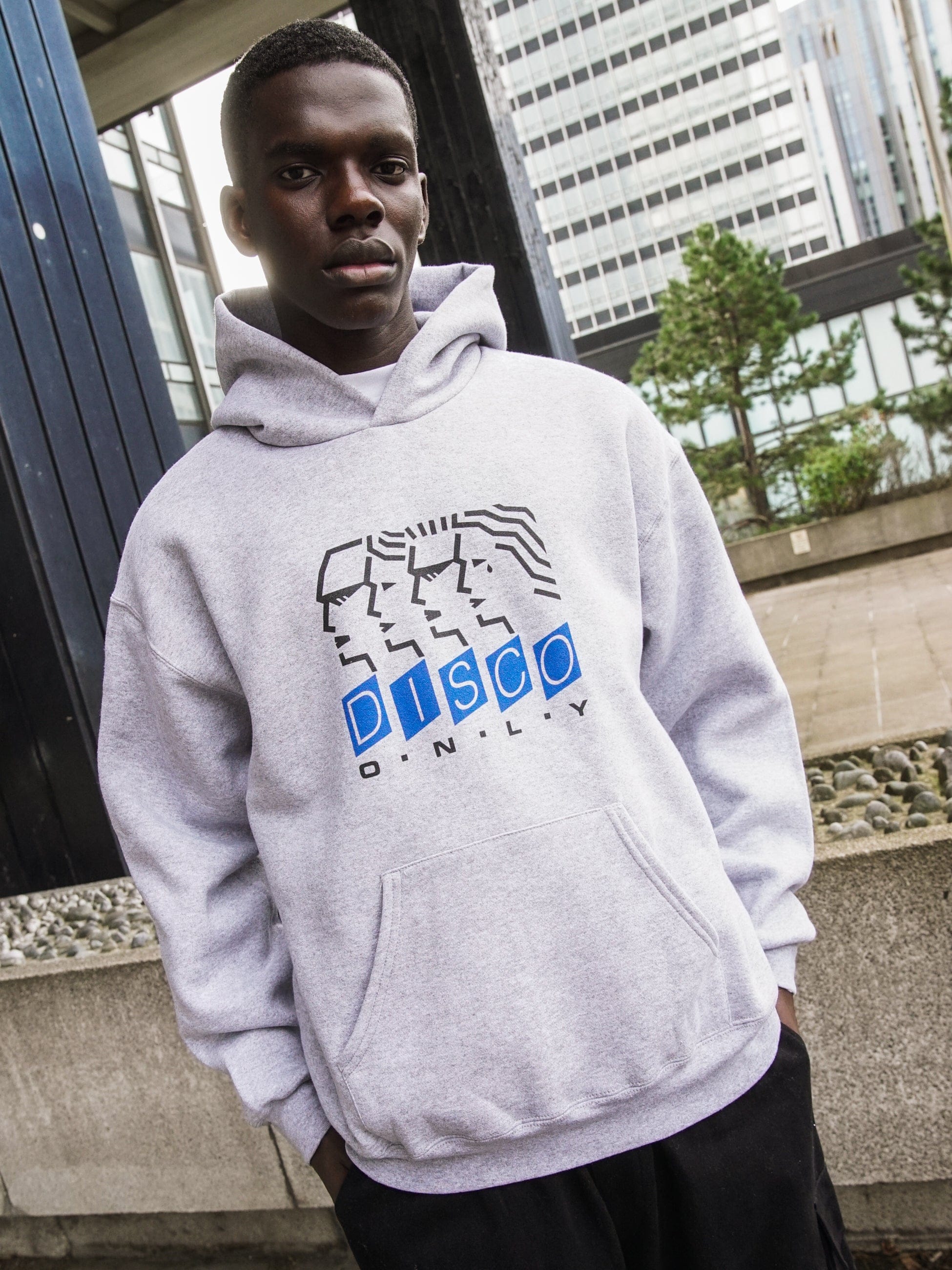 DISCO ONLY 'Dancing Heads' Hoodie - Grey