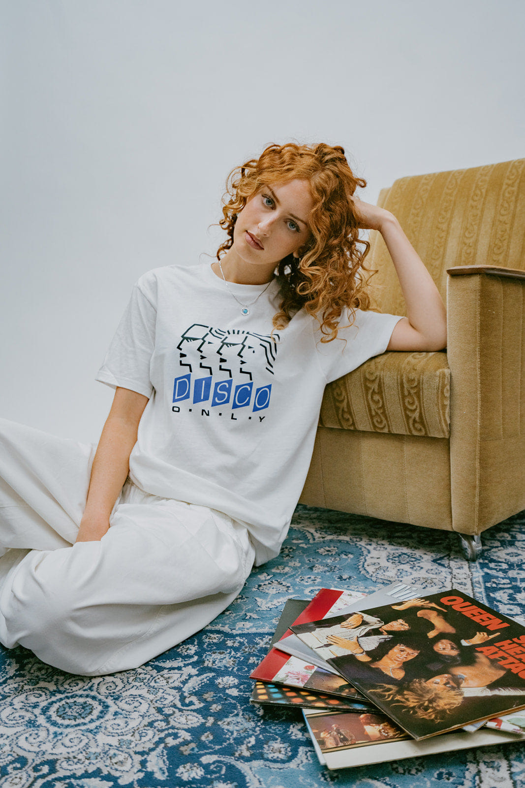 DISCO ONLY 'Dancing Heads' Tee - White